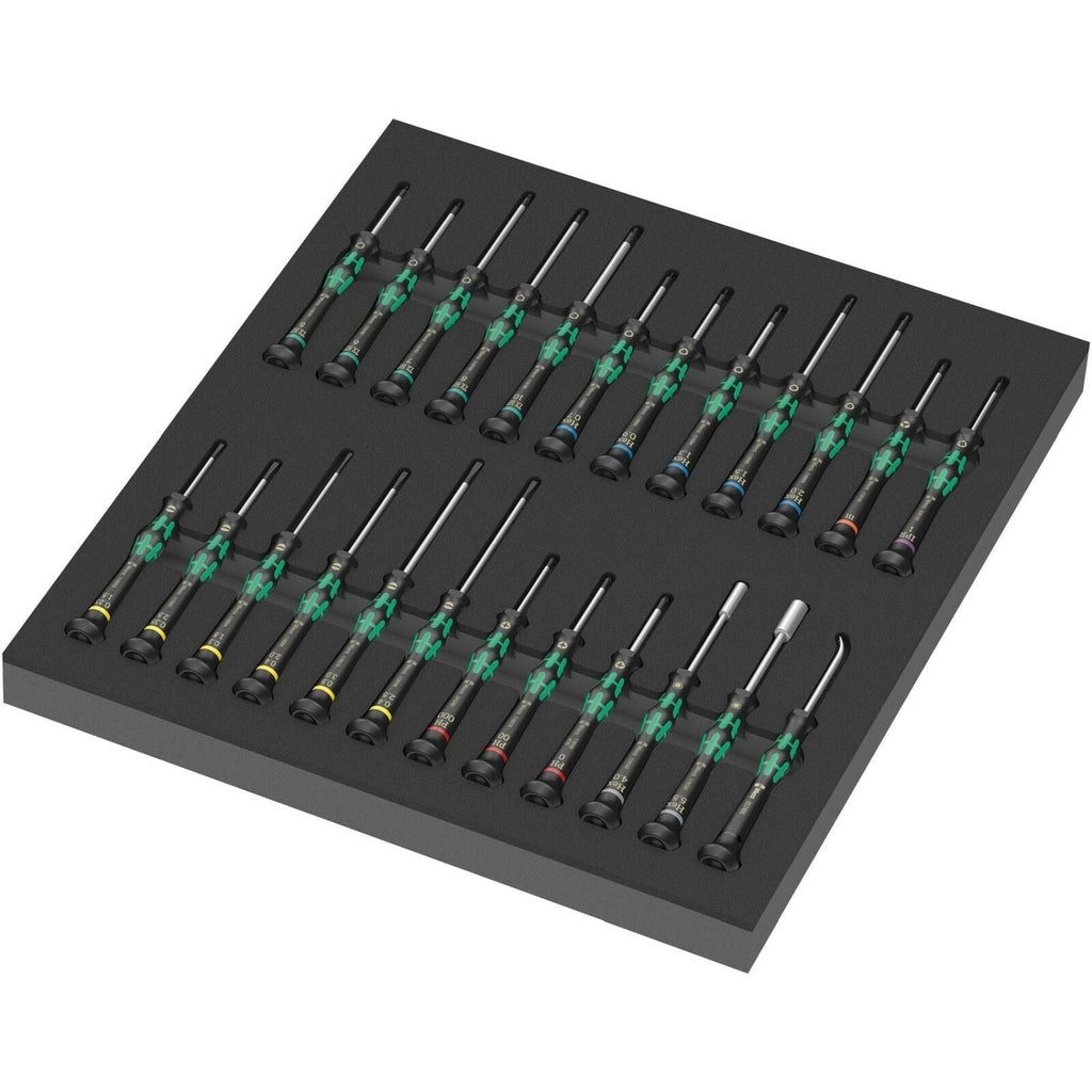 Wera 9715 Foam Insert Kraftform Micro Screwdriver Set 1, 24-Pieces