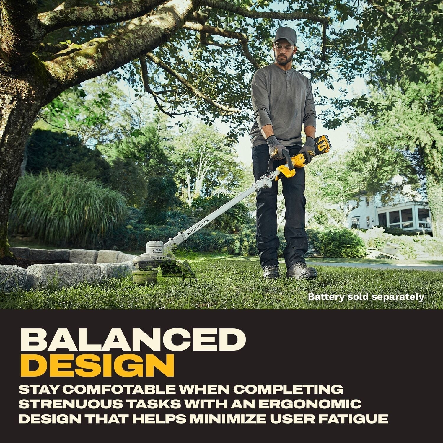 DeWALT DCST926B 20V MAX Brushless Cordless Foldable String Trimmer, Tool Only