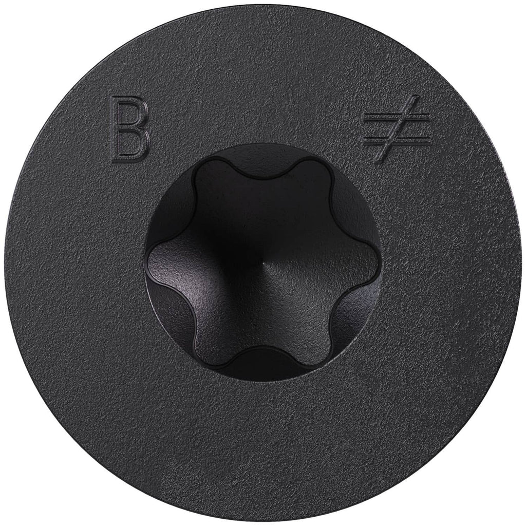 Simpson Strong-Tie TNTBL25214TF Titen Turbo, 1/4-in. x 2-1/4-in. 6-Lobe Flat-Head Concrete and Masonry Screw, Black, 100-Pack
