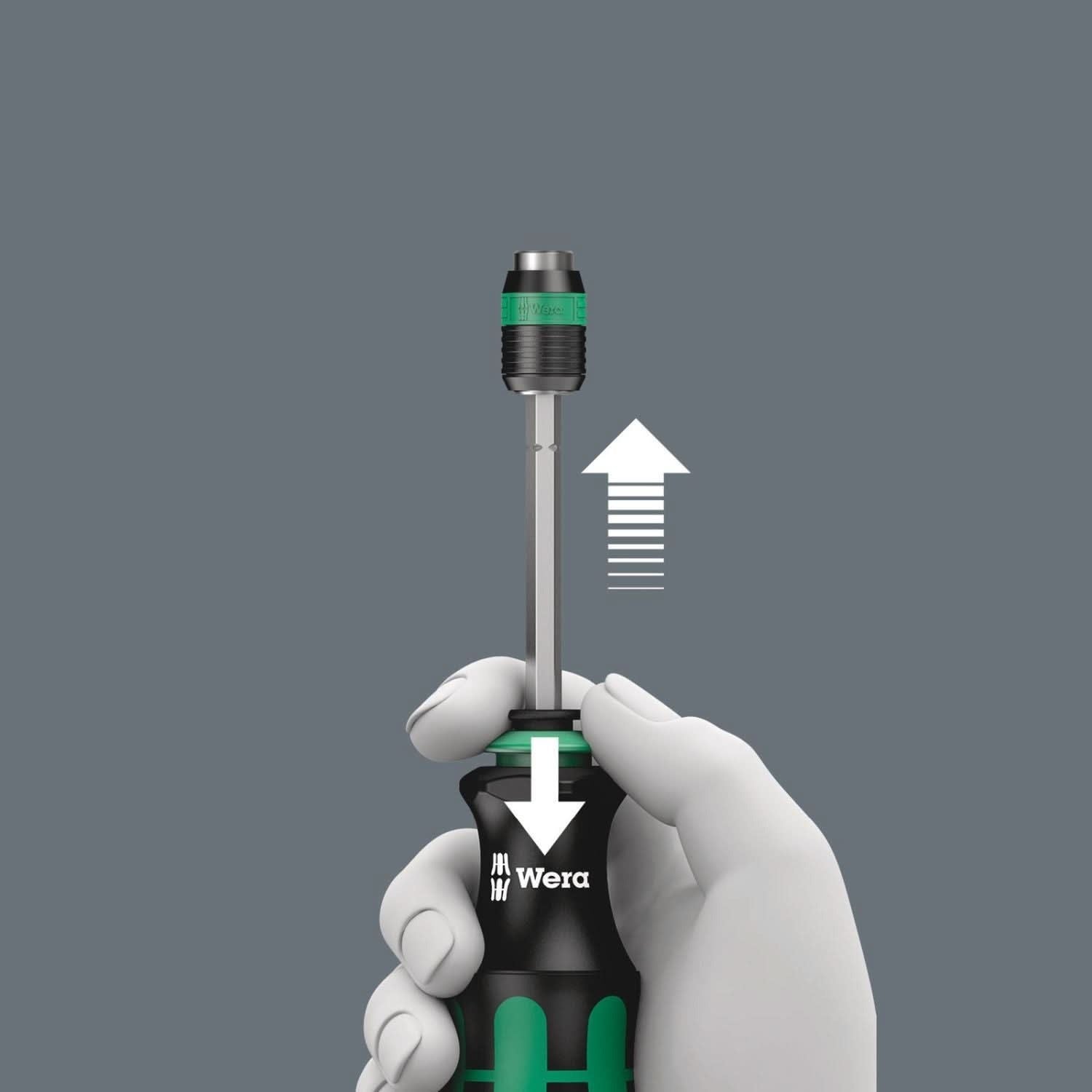 Wera 817 R SB Bitholding Screwdriver With Rapidaptor Quick-Release Chuck, 1/4-in.x133-mm.
