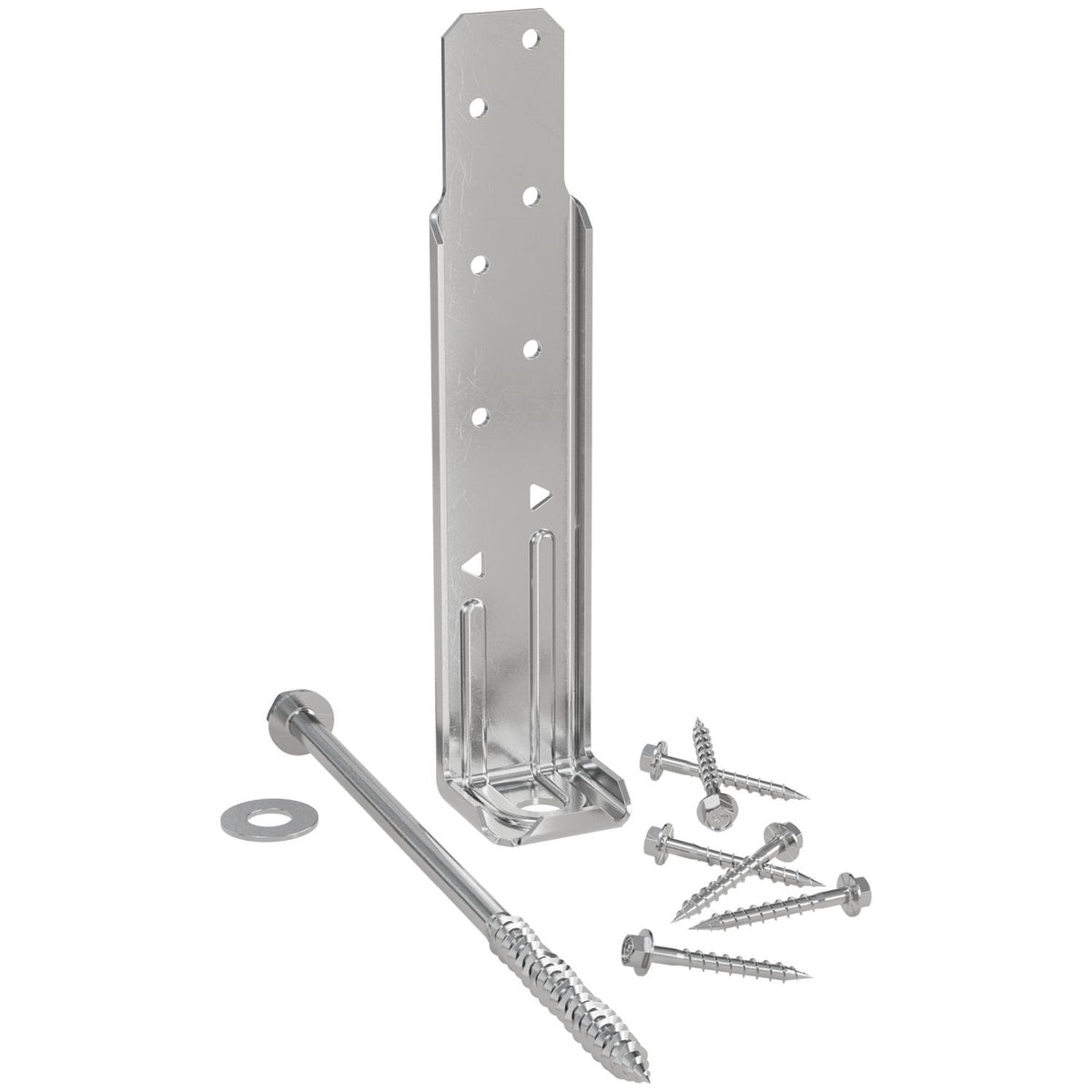 Simpson Strong-Tie DTT1SS-KT DTT1SS Stainless-Steel Deck Tension Tie Kit for 2x with Screws, 4-Pack