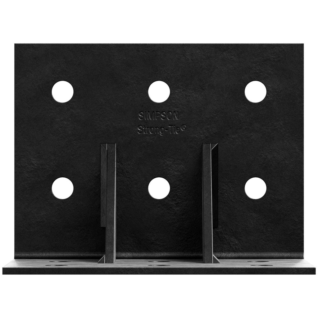 Simpson Strong-Tie HL57GPC HLGPC 5-in. x 7-in. Black Powder-Coated Ornamental Heavy Angle with Gusset