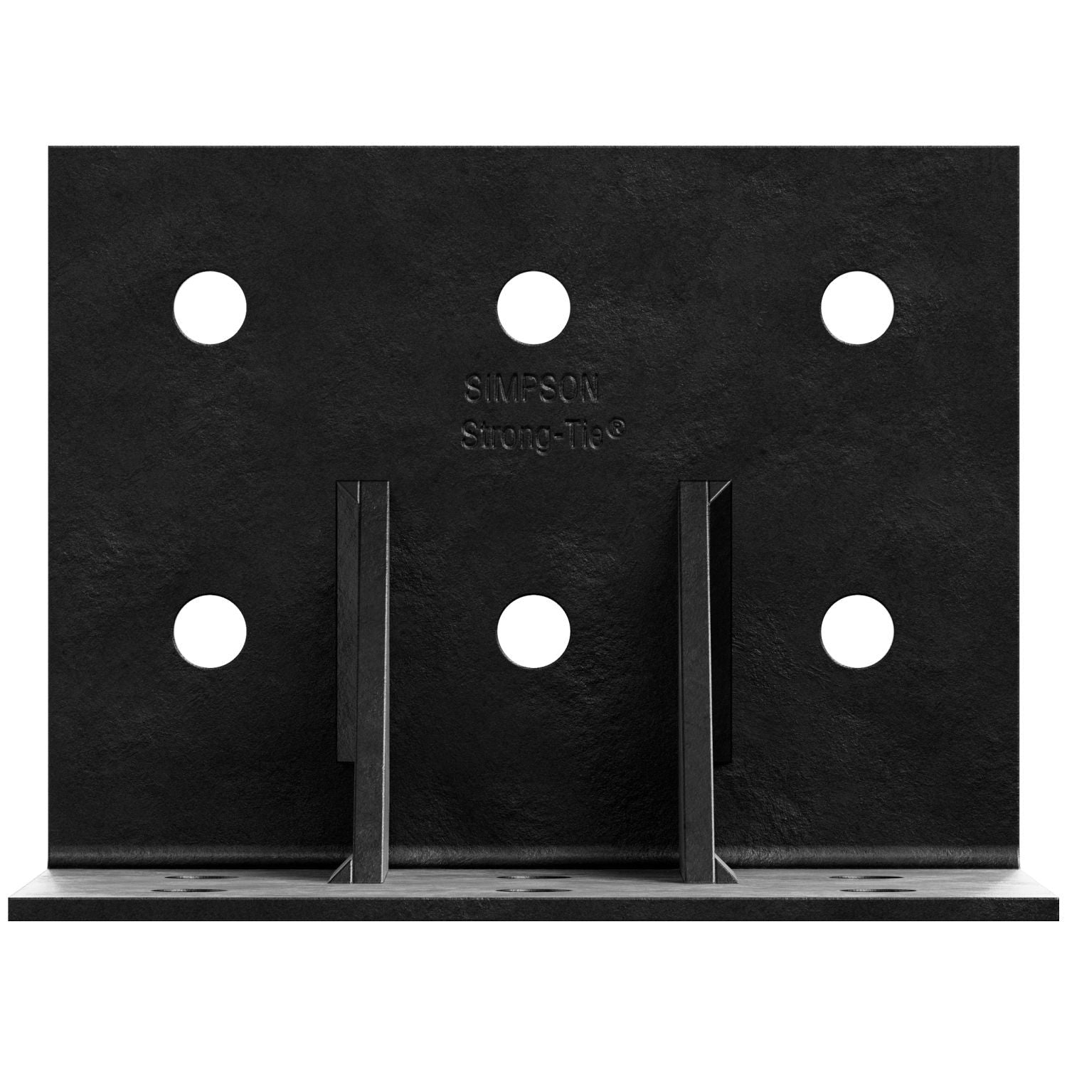 Simpson Strong-Tie HL57GPC HLGPC 5-in. x 7-in. Black Powder-Coated Ornamental Heavy Angle with Gusset