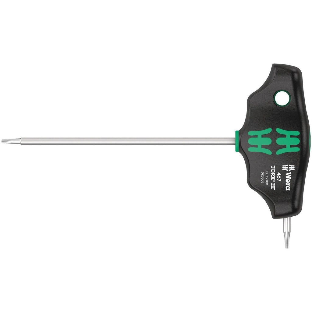 Wera 467 Torx Hf T-Handle Screwdriver With Holding Function, Torx 7x100-mm.