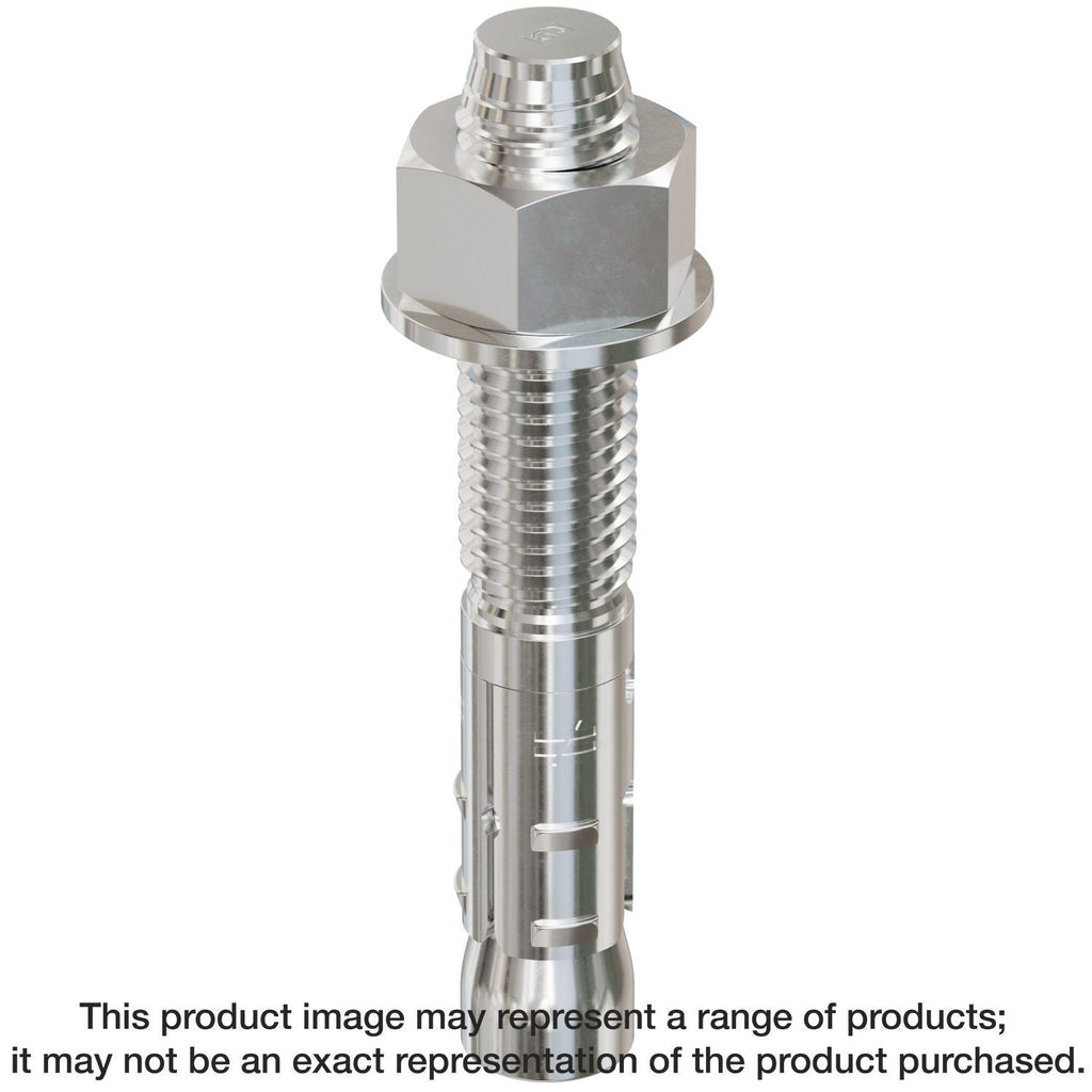 Simpson Strong-Tie STB2-754346SSR10 Strong-Bolt 2, 3/4-in. x 4-3/4-in. Type 316 Stainless-Steel Wedge Anchor, 10-Pack