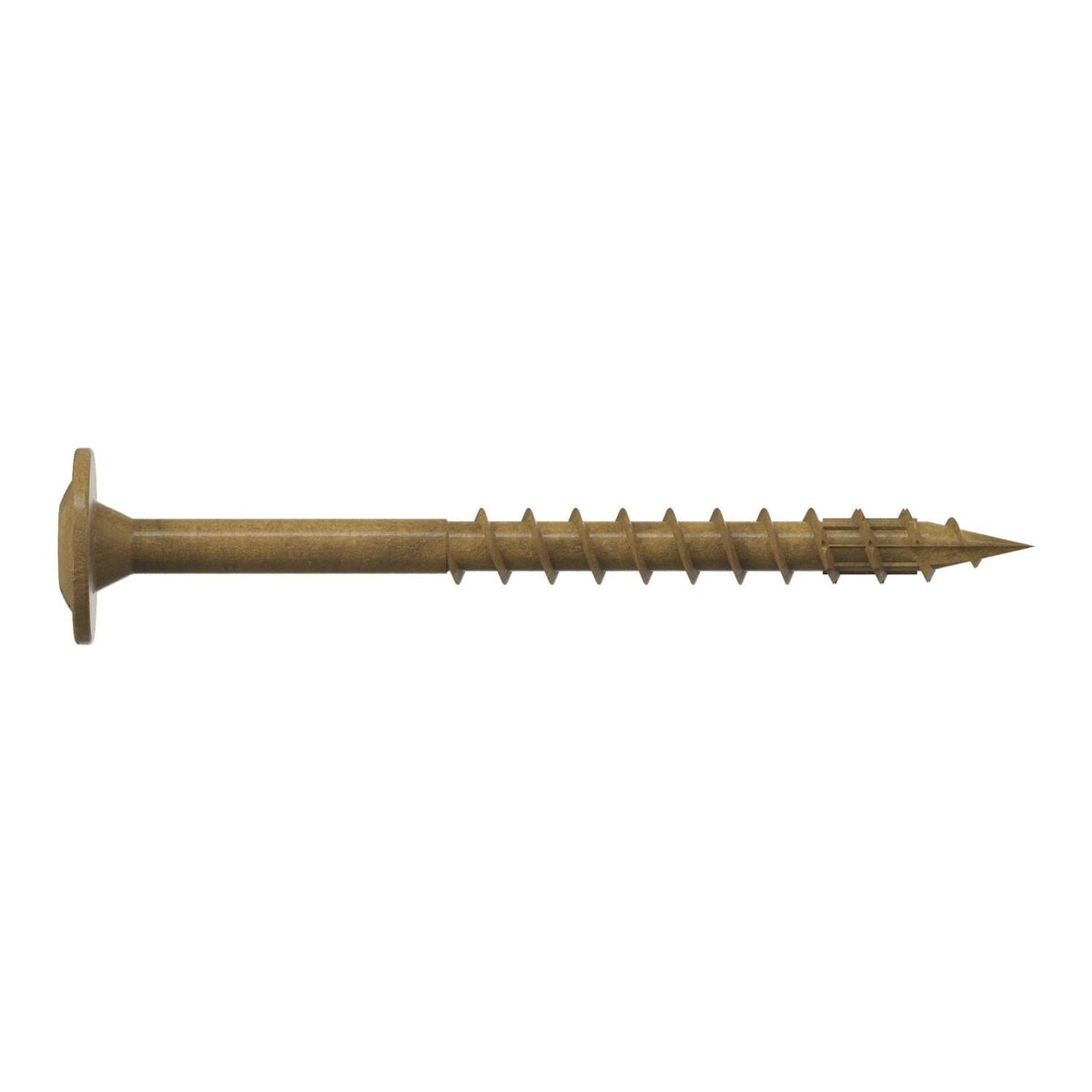 Simpson Strong-Tie CBT08200R100 Wafer-Head Construction Screw, #8 x 2-in. T20, Quik Guard, Tan, 100-Pack