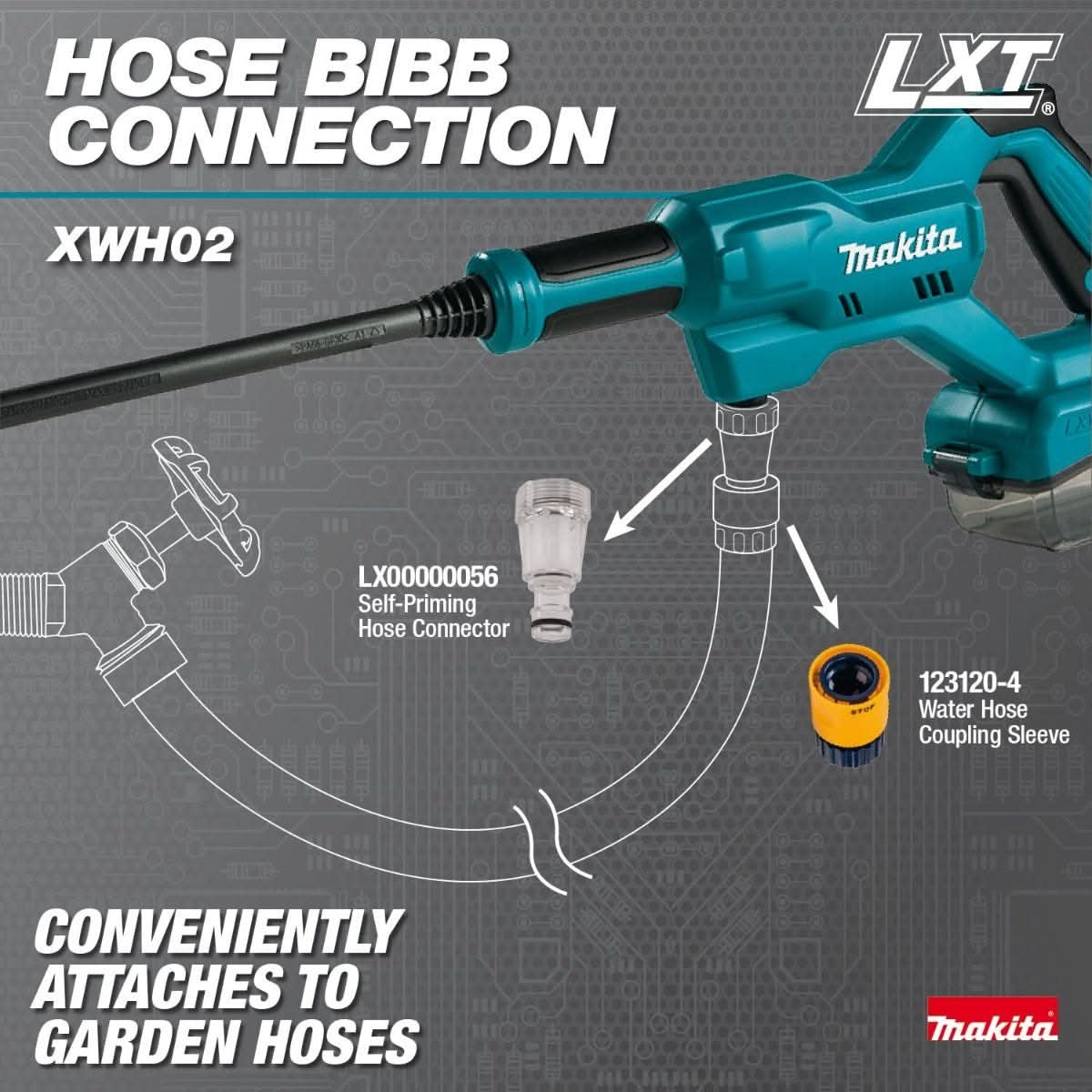 Makita XWH02Z 18V LXT Cordless 320 PSI 0.7 GPM Power Cleaner 4.0Ah Kit