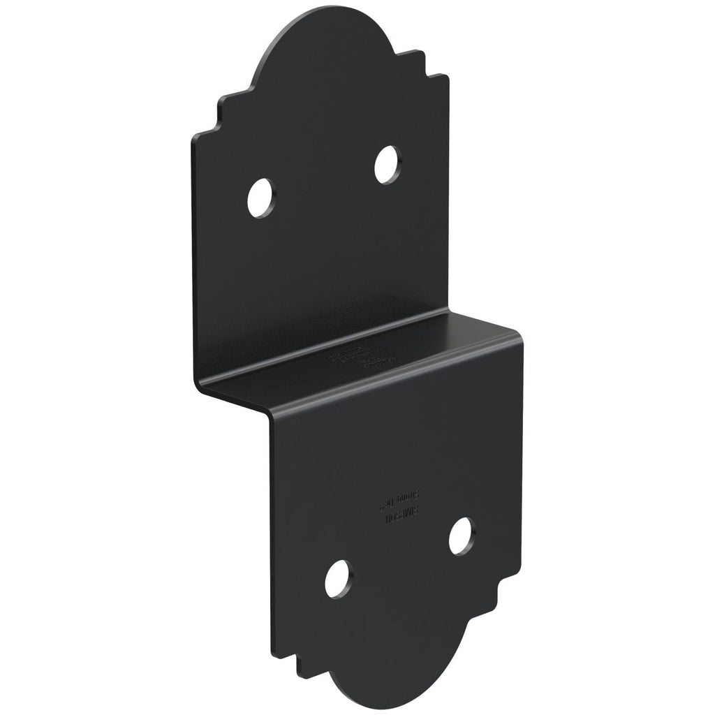 Simpson Strong-Tie APDJT2-6 Outdoor Accents Mission Collection 5-in. ZMAX, Black Powder-Coated Deck Joist Tie for 2x