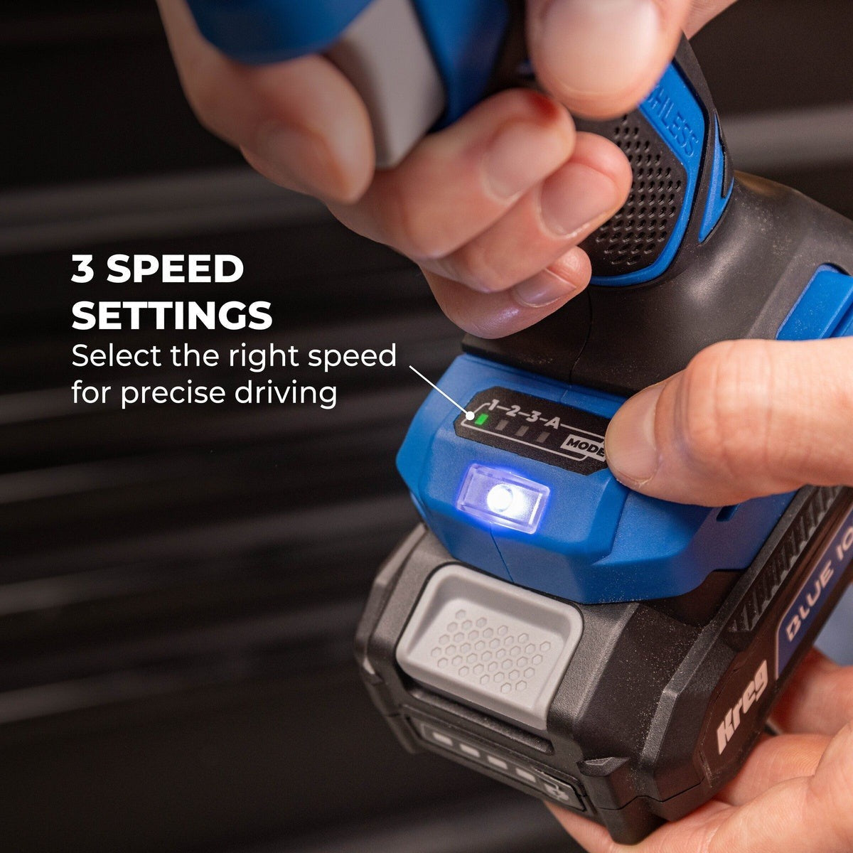 Kreg Ionic Drive 20V 1/2-in. Cordless Compact Impact Wrench, Tool Only (KPTCWR050B)