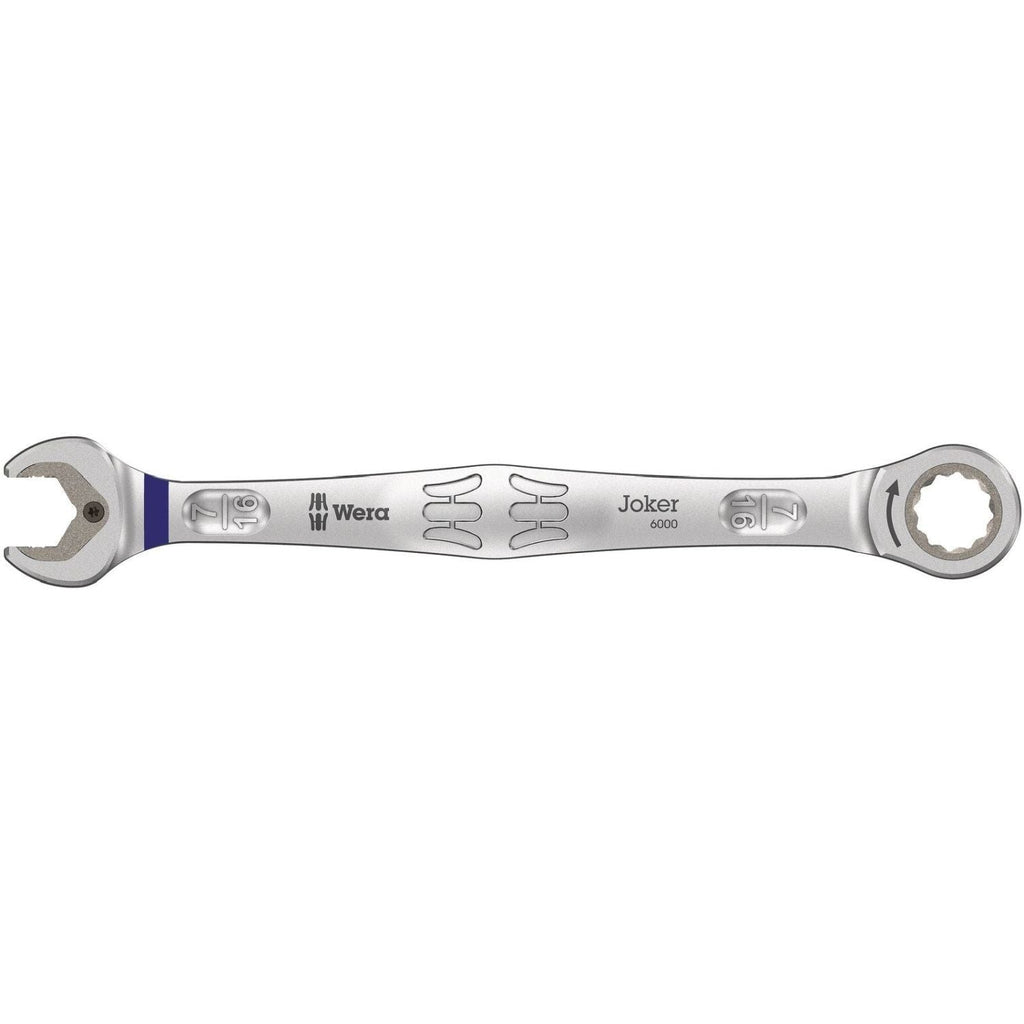 Wera 6000 Joker Ratcheting Combination Wrenches, Imperial, 7/16-in.x165-mm.
