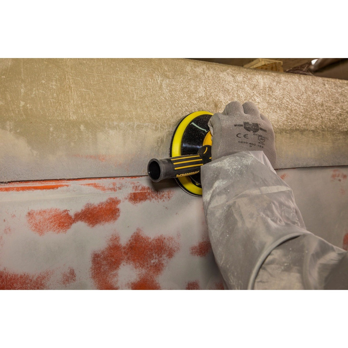 Mirka 6-in. Pneumatic Random Orbit Sander with 10mm Orbit, Vacuum-Ready Two-Handed Design (MR-610TH)