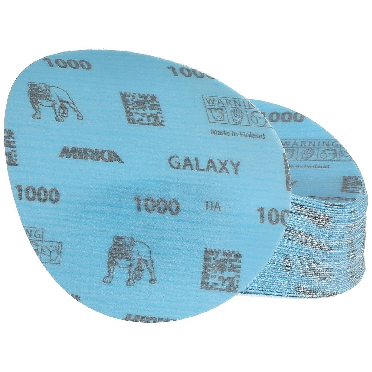 Mirka Galaxy 5-in. 1000 Grit Hook and Loop Sanding Discs, 50-Pack, No-Hole for Random Orbital Sanders (FY-612-1000)