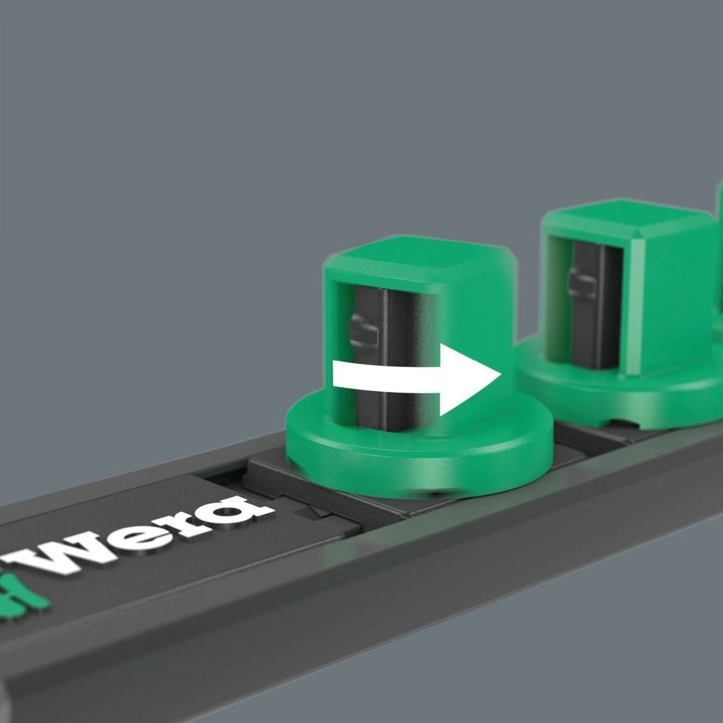 Wera Magnetic Socket Rail B 4 Zyklop Socket Set, 3/8-in. Drive, 9-Pieces