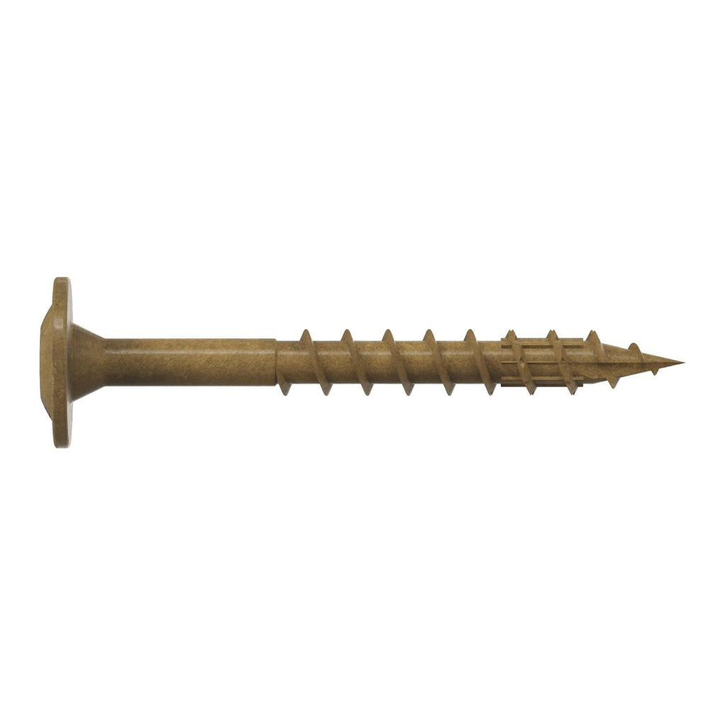 Simpson Strong-Tie CBT08112MB Wafer-Head Construction Screw, #8 x 1-1/2-in. T20, Quik Guard, Tan, 4000-Pack