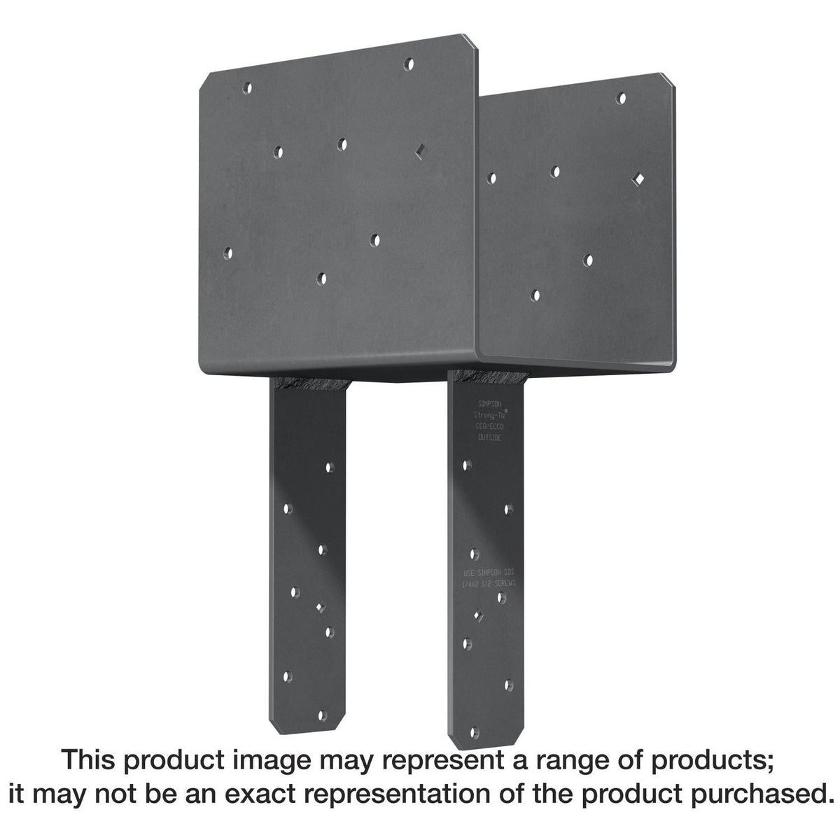 Simpson Strong-Tie ECCQ7.1-4SDS2.5 ECCQ End Column Cap for 7-in. Beam, 4x Post, with Strong-Drive SDS Screws