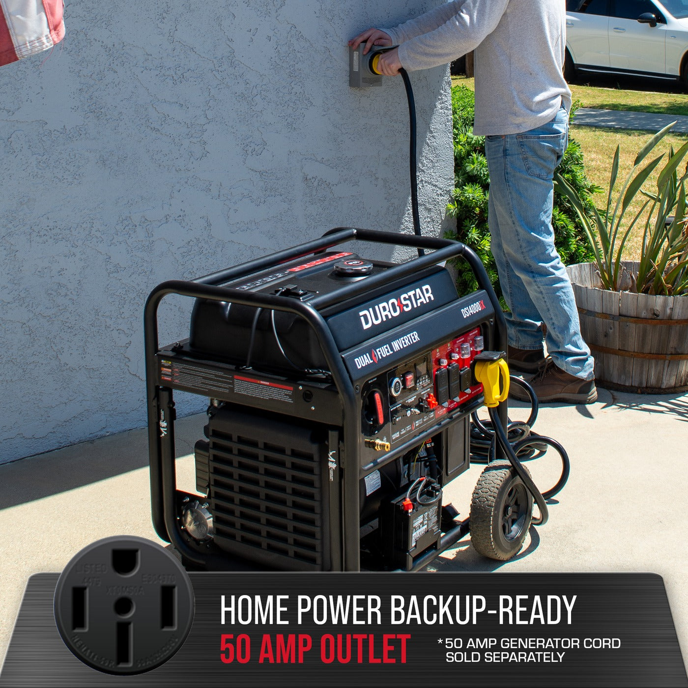 DuroStar DS14000iX 14,000 Watt Dual Fuel Open Frame Digital Inverter Generator