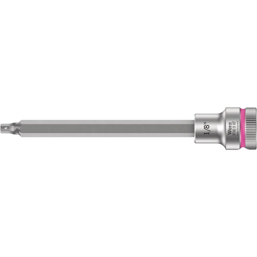 Wera 8740 B Hf Zyklop Bit Socket With Holding Function, 3/8-in. Drive, 1/8-in.x107-mm.