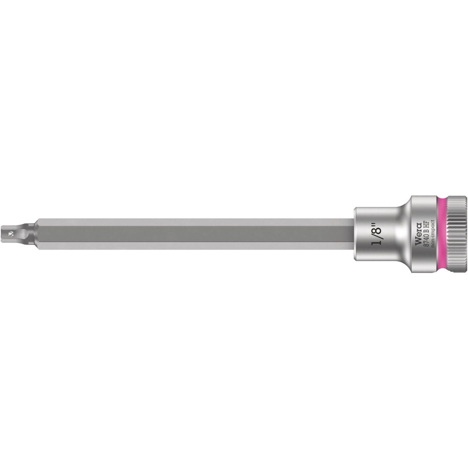 Wera 8740 B Hf Zyklop Bit Socket With Holding Function, 3/8-in. Drive, 1/8-in.x107-mm.