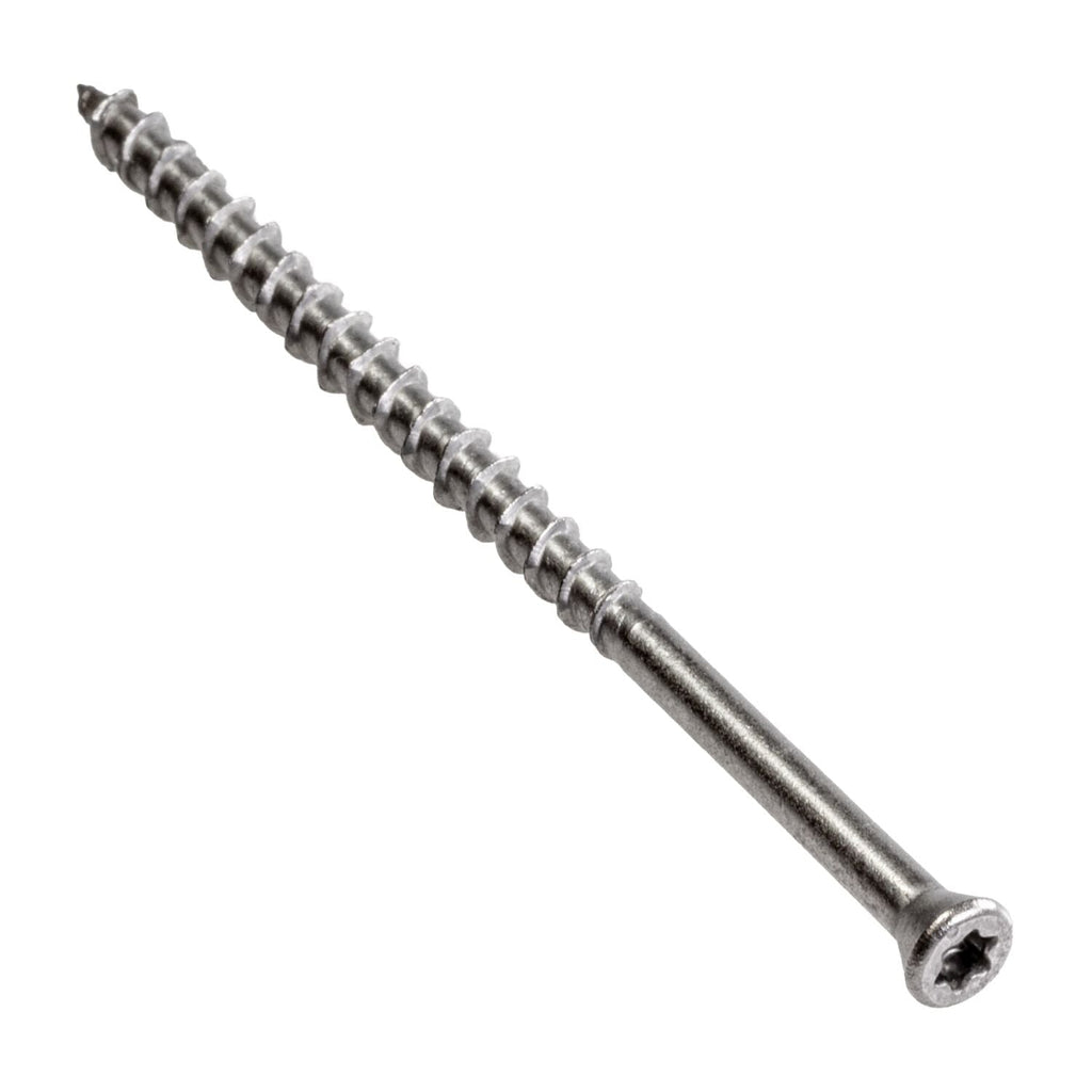 Simpson Strong-Tie T07300WJI Deck-Drive DWP WOOD SS Screw, #7 x 3-in. T-15, Trim Head, Type 316, Tan 03, 350-Pack