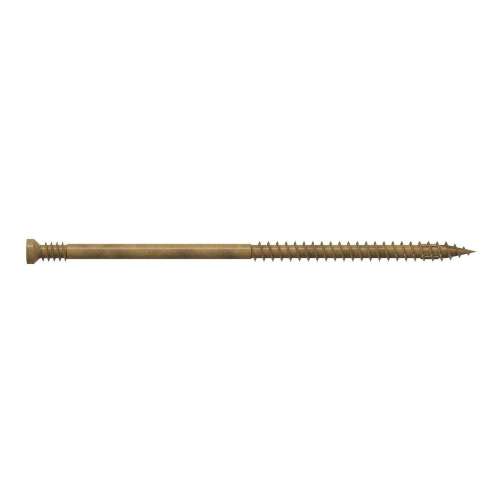 Simpson Strong-Tie FT09400R50 Finish Trim Screw, #9 x 4-in. T15, Trim-Head, Quik Guard, Tan, 50-Pack