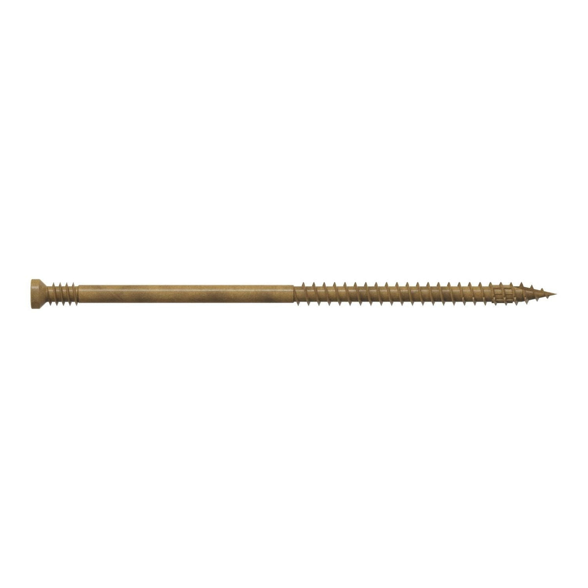 Simpson Strong-Tie FT09400R50 Finish Trim Screw, #9 x 4-in. T15, Trim-Head, Quik Guard, Tan, 50-Pack