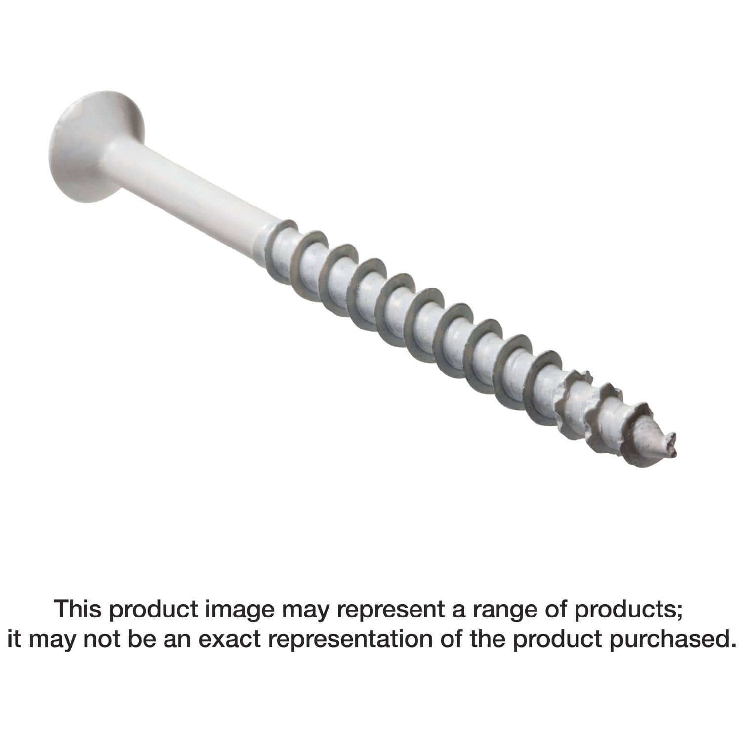 Simpson Strong-Tie TNTW18234TF Titen Turbo, 3/16-in. x 2-3/4-in. 6-Lobe Flat-Head Concrete and Masonry Screw, White, 100-Pack