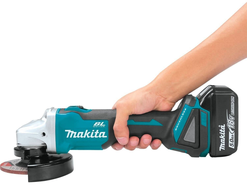 Makita XAG04T 18V LXT Lithium-Ion Brushless Cordless 4-1/2"Â / 5" Cut-Off/Angle Grinder Kit (5.0Ah)