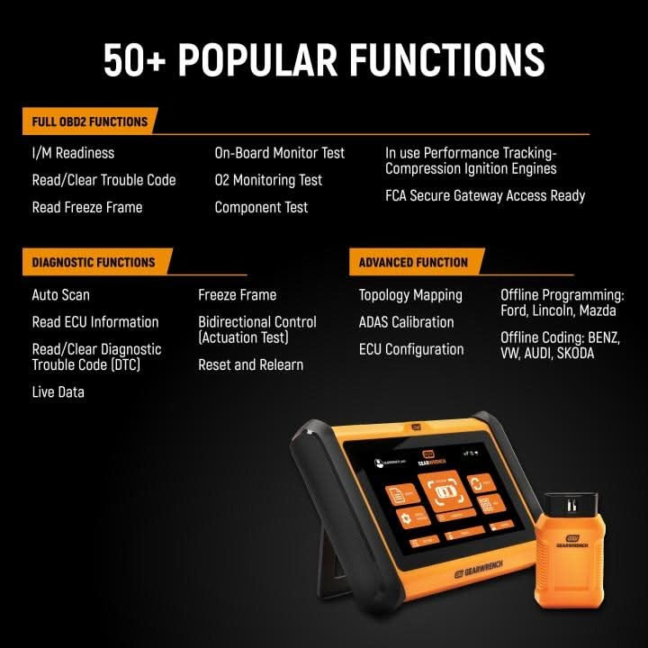 Gearwrench GWSMART07 7-in. Wireless Bi-Directional Diagnostic Tablet