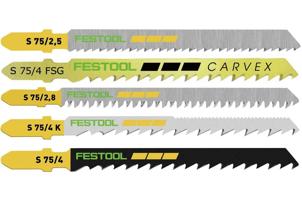 Festool 204275 Jigsaw Blade Assortment for Wood Cutting, 25-Pack