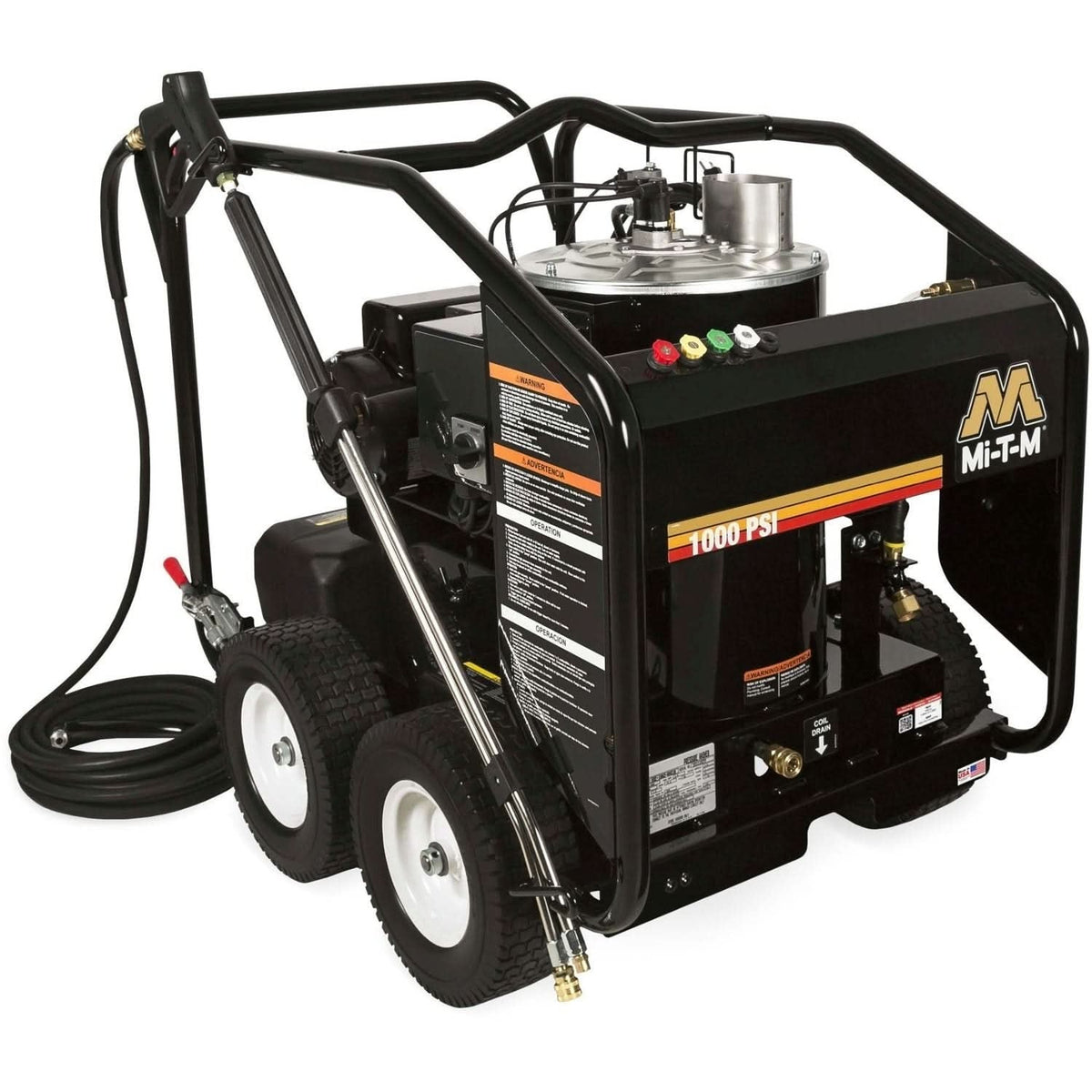 Mi-T-M HSE-1002-0MG10 HSE Series 1000 PSI Electric Direct Drive Hot Water Pressure Washer