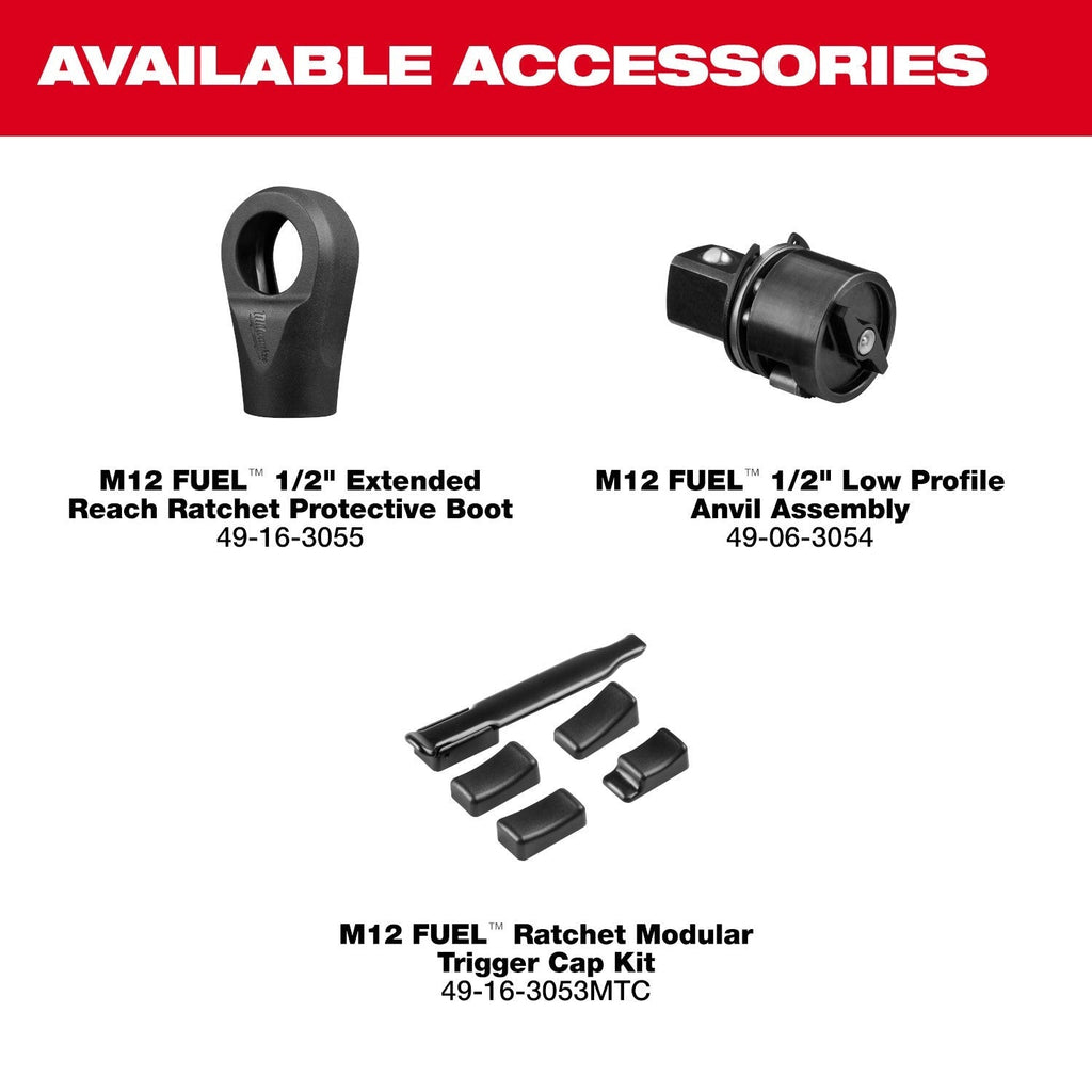 Milwaukee M12 FUEL 1/2-in. Extended Reach Ratchet (3055-20)