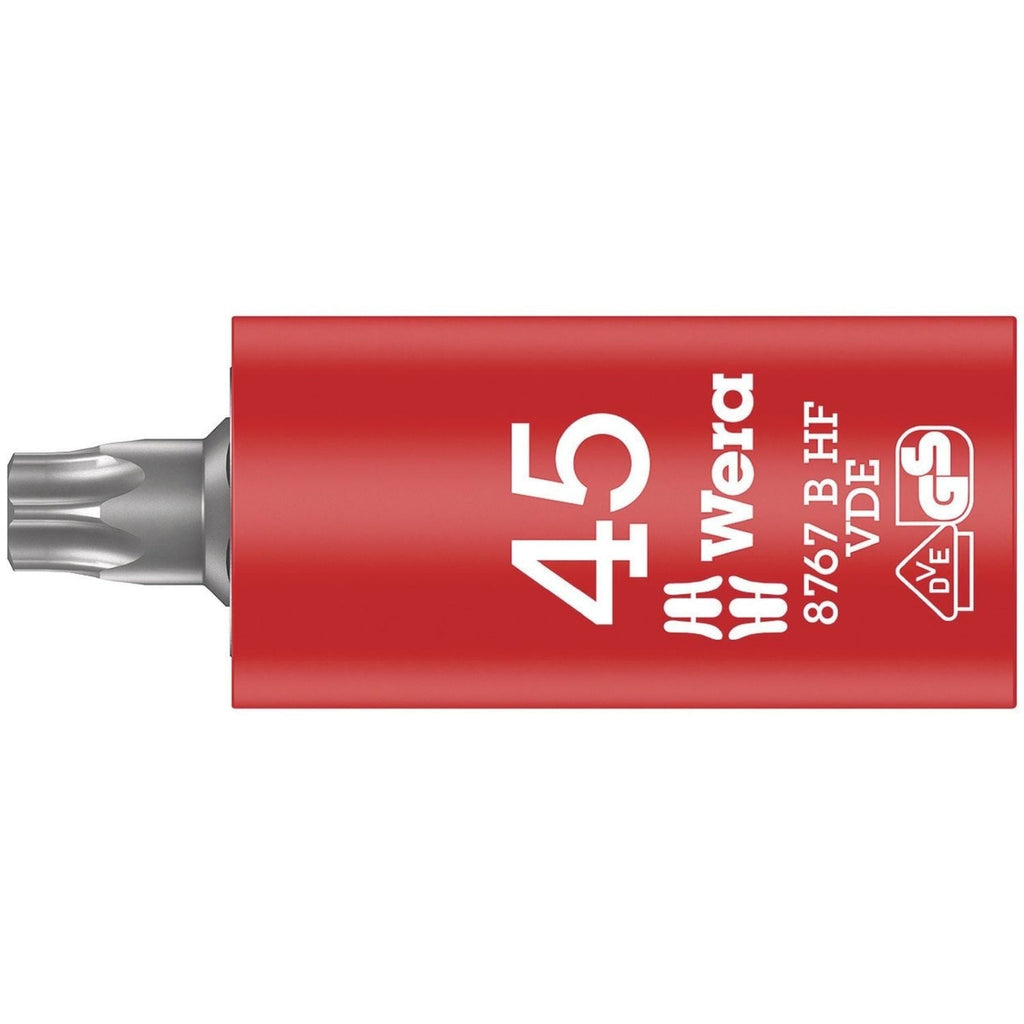 Wera 8767 B VDE Hf Torx Zyklop Bit Socket, Insulated, With Holding Function, 3/8-in. Drive, Torx 27x55-mm.