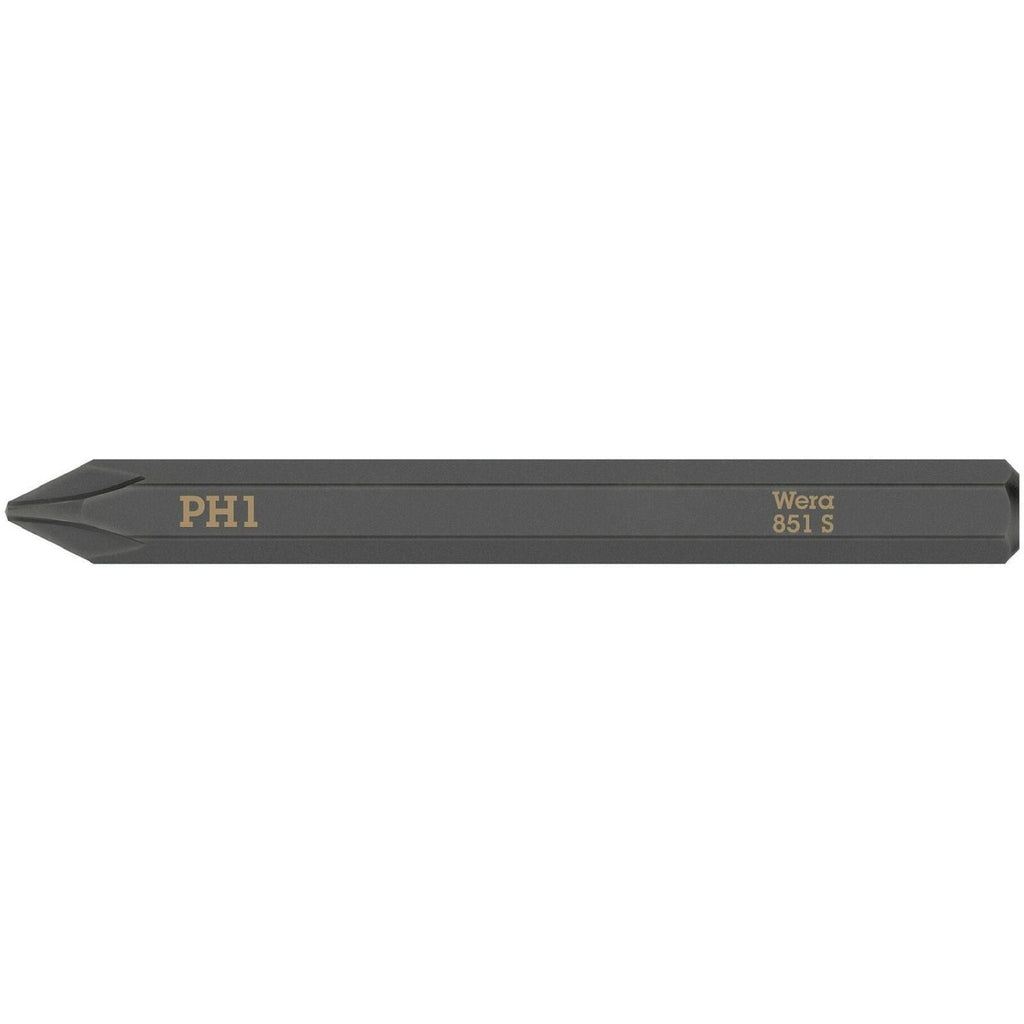 Wera 851 S Phillips Bit For Impact Screwdrivers, Ph 1x70-mm.