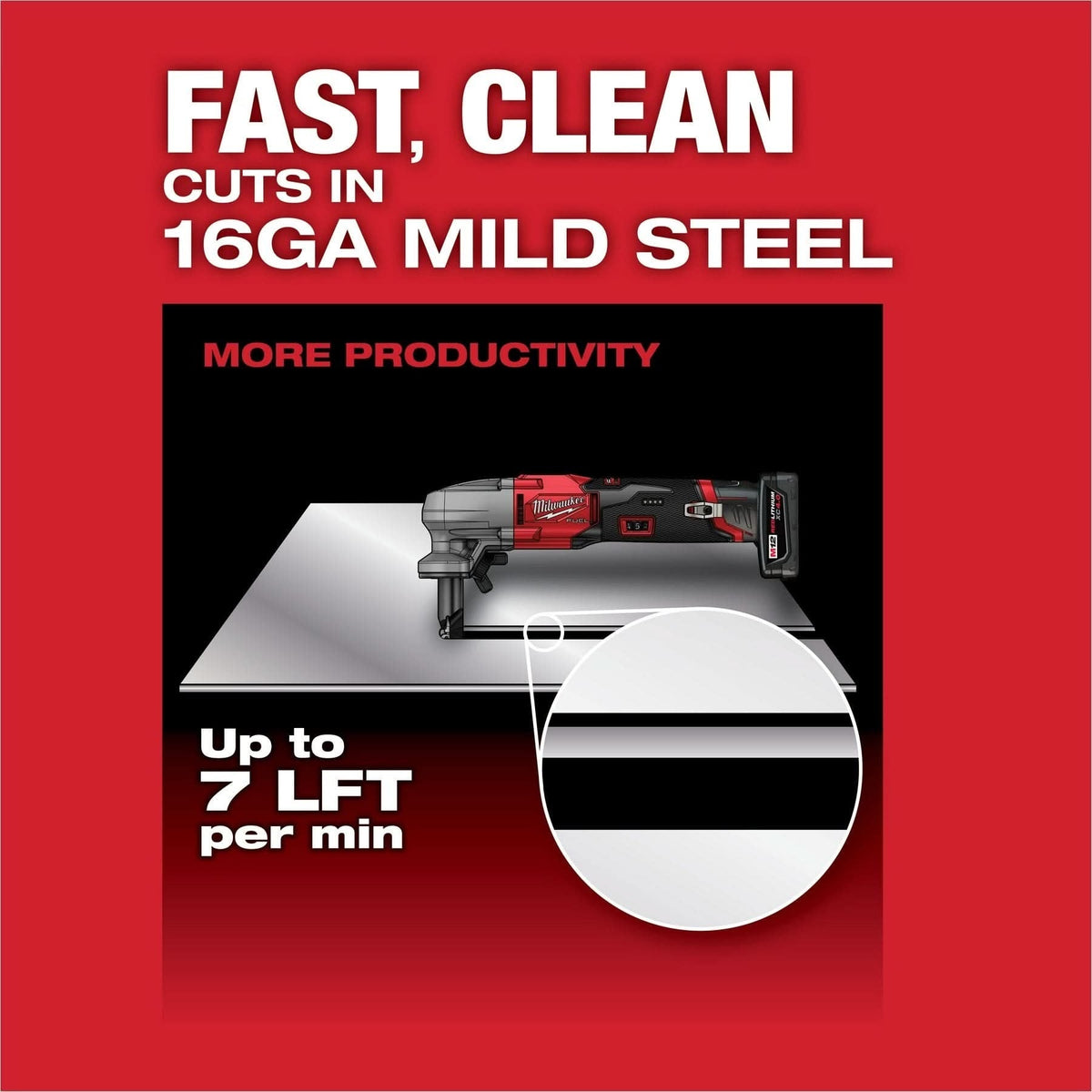 Milwaukee 2476-20 M12 FUEL 16 Gauge Variable Speed Nibbler, Tool Only