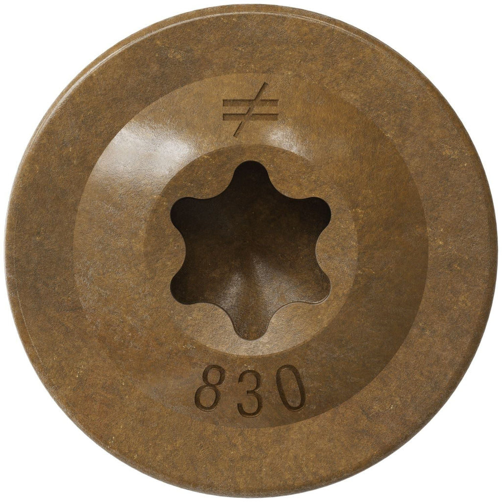 Simpson Strong-Tie CBT08300R50 Wafer-Head Construction Screw, #8 x 3-in. T20, Quik Guard, Tan, 50-Pack