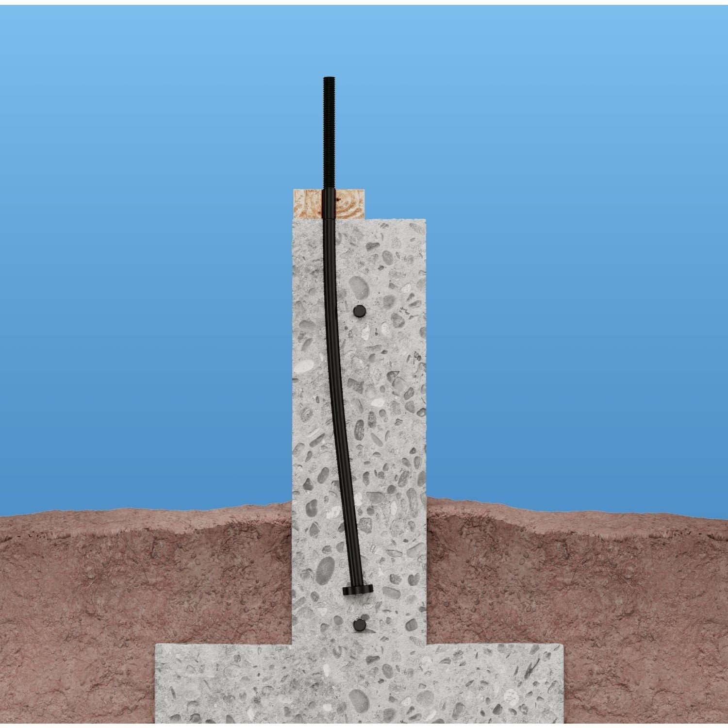 Simpson Strong-Tie SABR114X32HDG SABR 1-1/4-in. x 32-in. Hot-Dip Galvanized Anchor Bolt