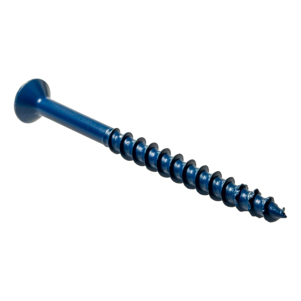 Simpson Strong-Tie TNT18234TF Titen Turbo, 3/16-in. x 2-3/4-in. 6-Lobe Flat-Head Concrete and Masonry Screw, Blue, 100-Pack