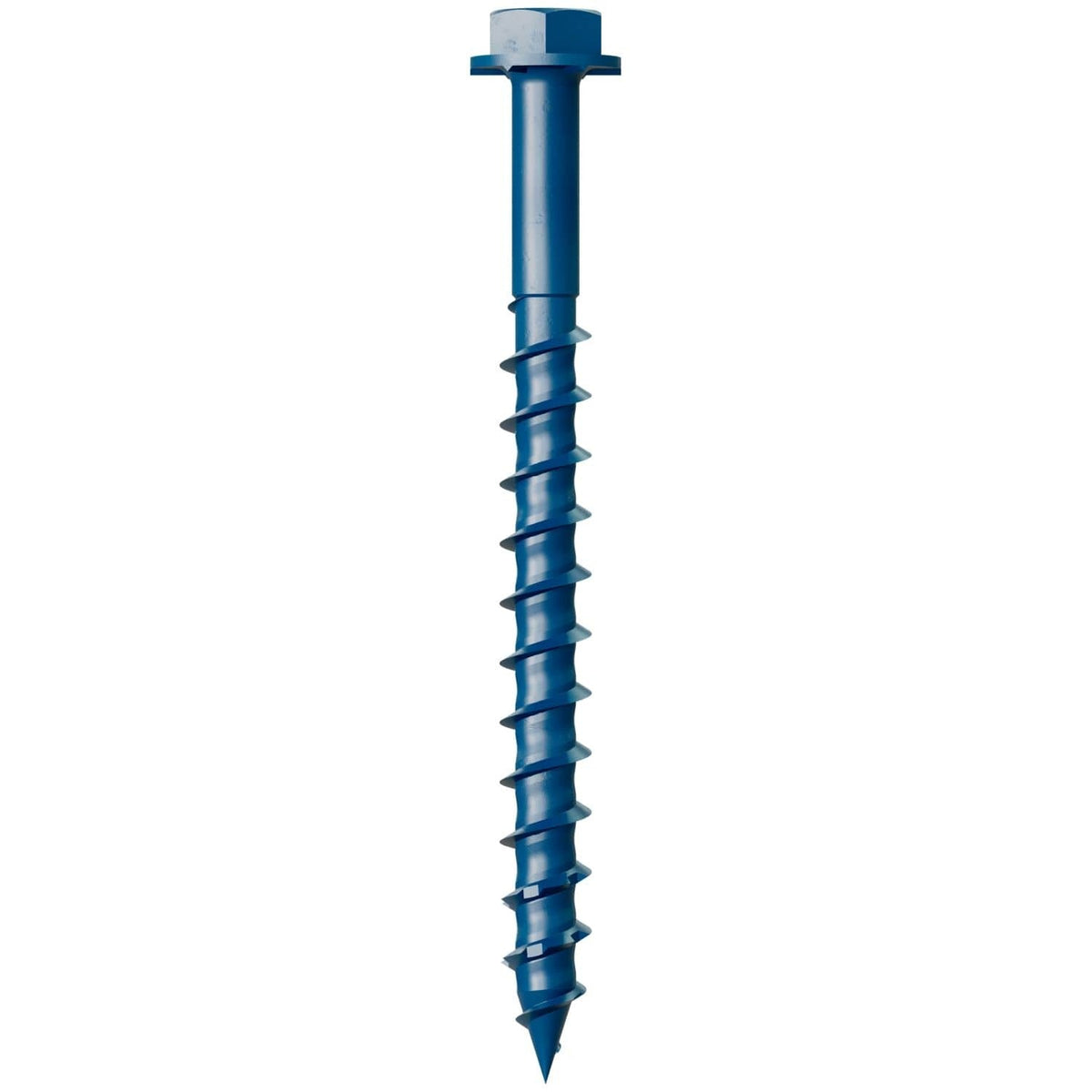 Simpson Strong-Tie TNT18214H Titen Turbo, 3/16-in. x 2-1/4-in. Hex-Head Concrete and Masonry Screw, Blue, 100-Pack