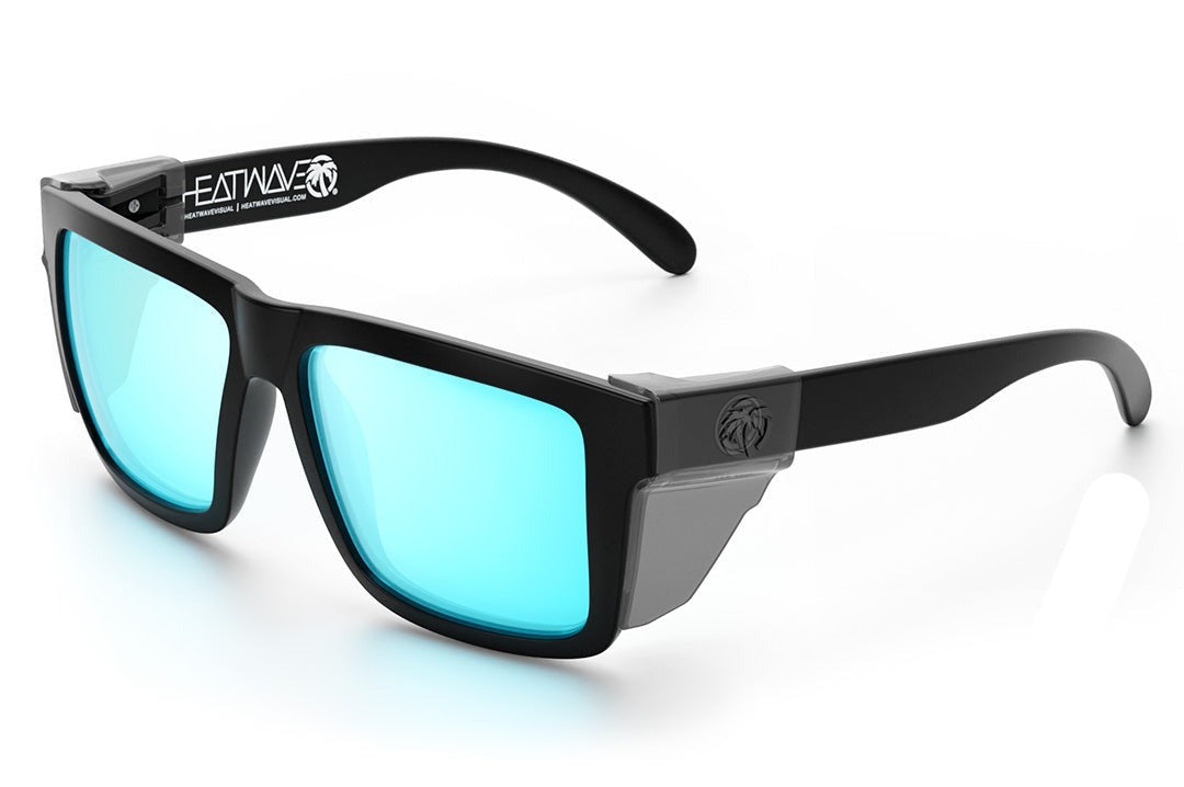 Heat Wave XL VISE Z87 Black Frame Arctic Chrome Lens Sunglasses