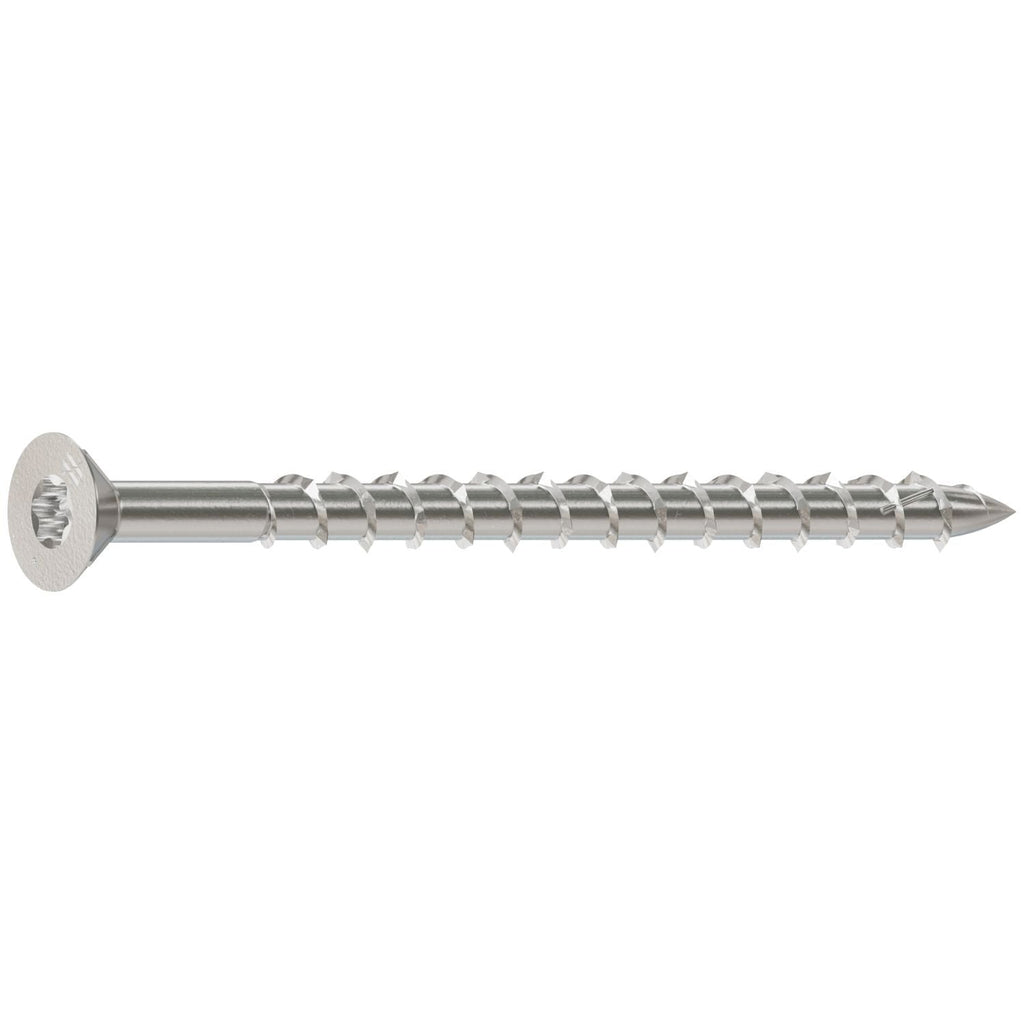 Simpson Strong-Tie T08250WPFB Deck-Drive DWP WOOD SS Screw, #8 x 2-1/2-in. T-20, Flat Head, Type 316, 1750-Pack