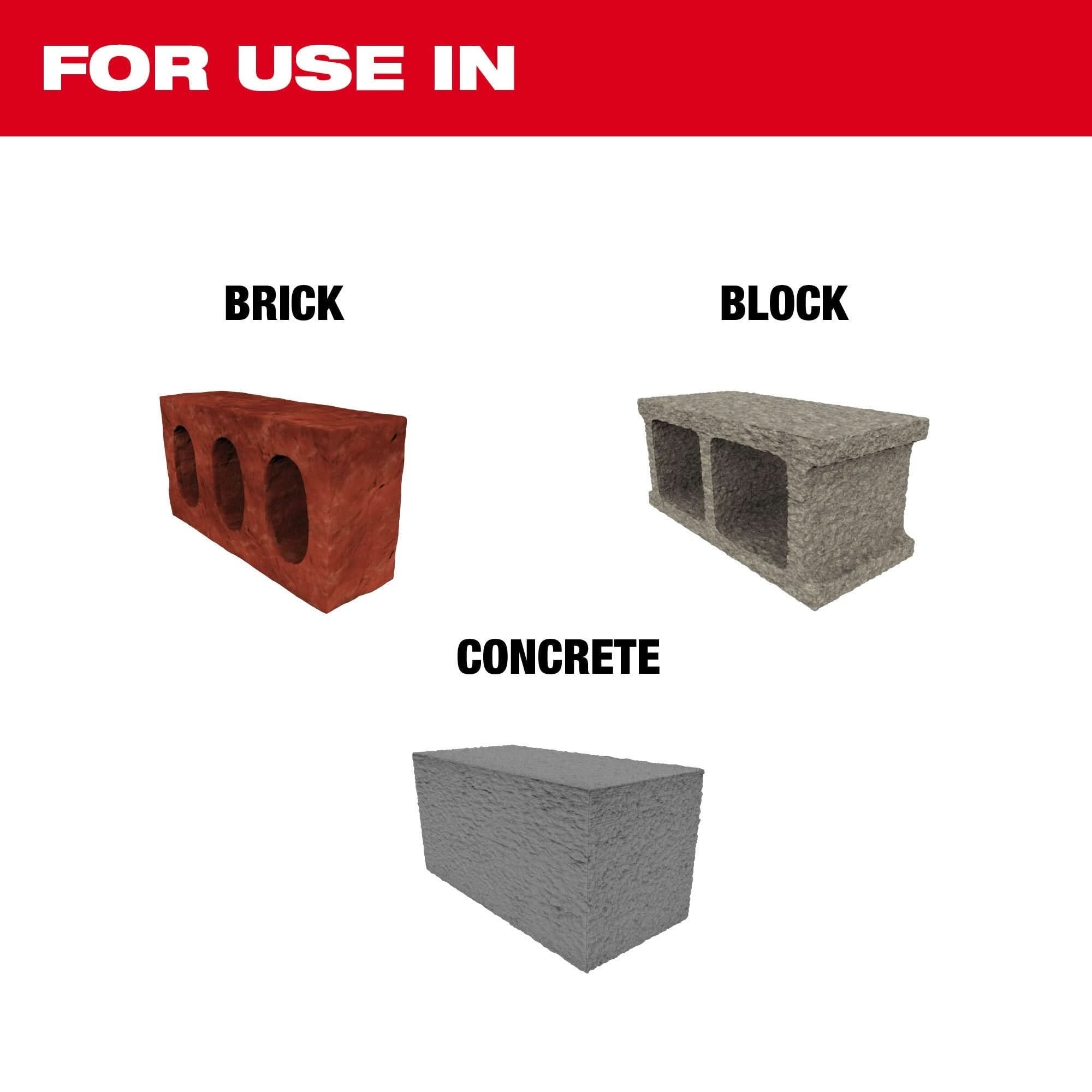 Milwaukee 48-20-9097 7PC. SHOCKWAVE Impact Duty Carbide Hammer Drill Bit Concrete Screw Install Set