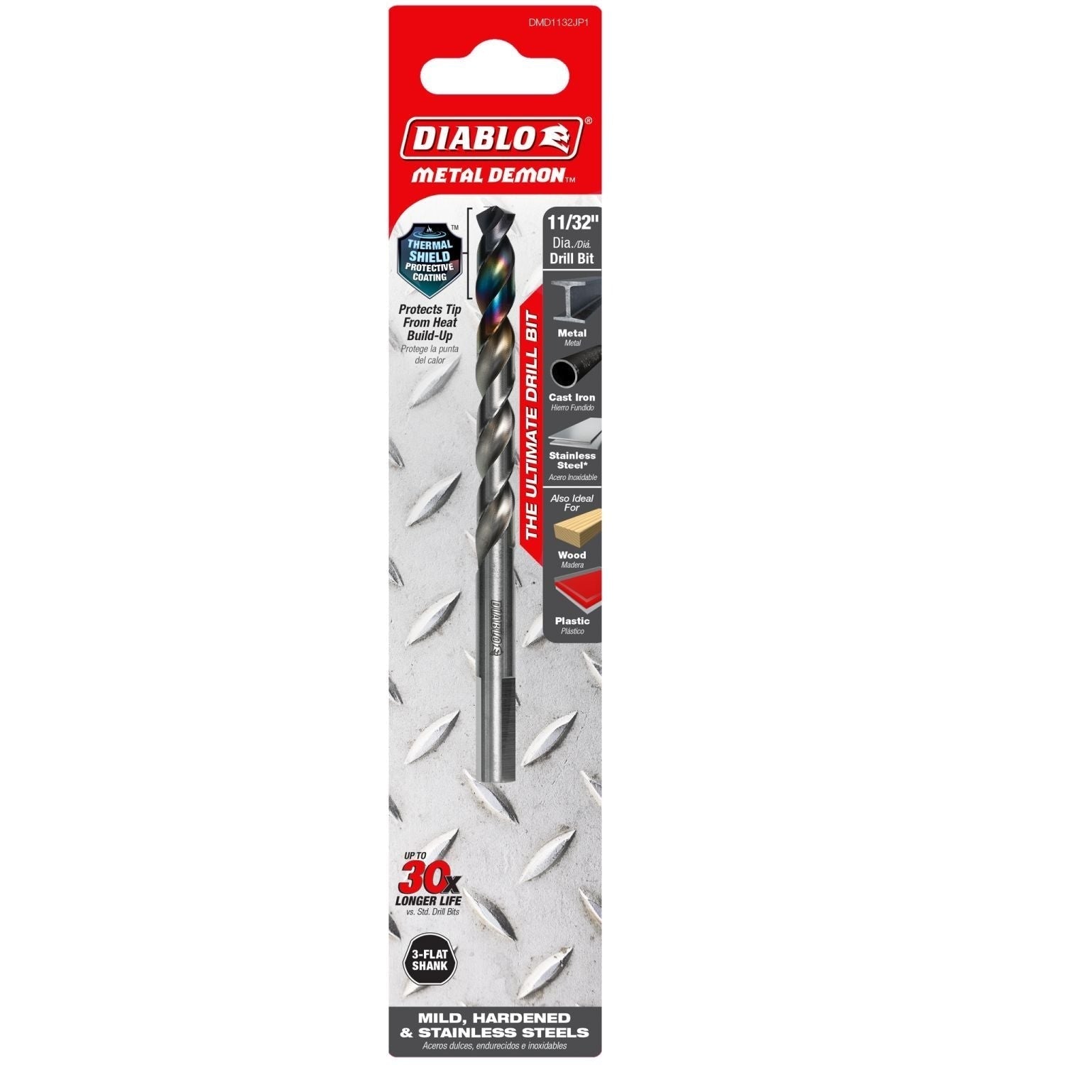 Diablo DMD1132JP1 11/32-in. Metal Demon Drill Bit for Mild, Hardened and Stainless Steels