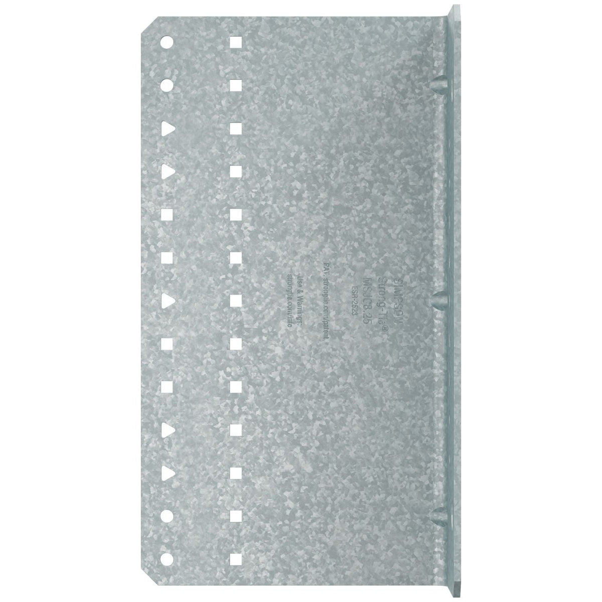 Simpson Strong-Tie 2-in. x 4-1/2-in. x 8-1/4-in. 12-Gauge Galvanized Steel-Joist Connector, 15-Pack (MSJC8.25-R15)