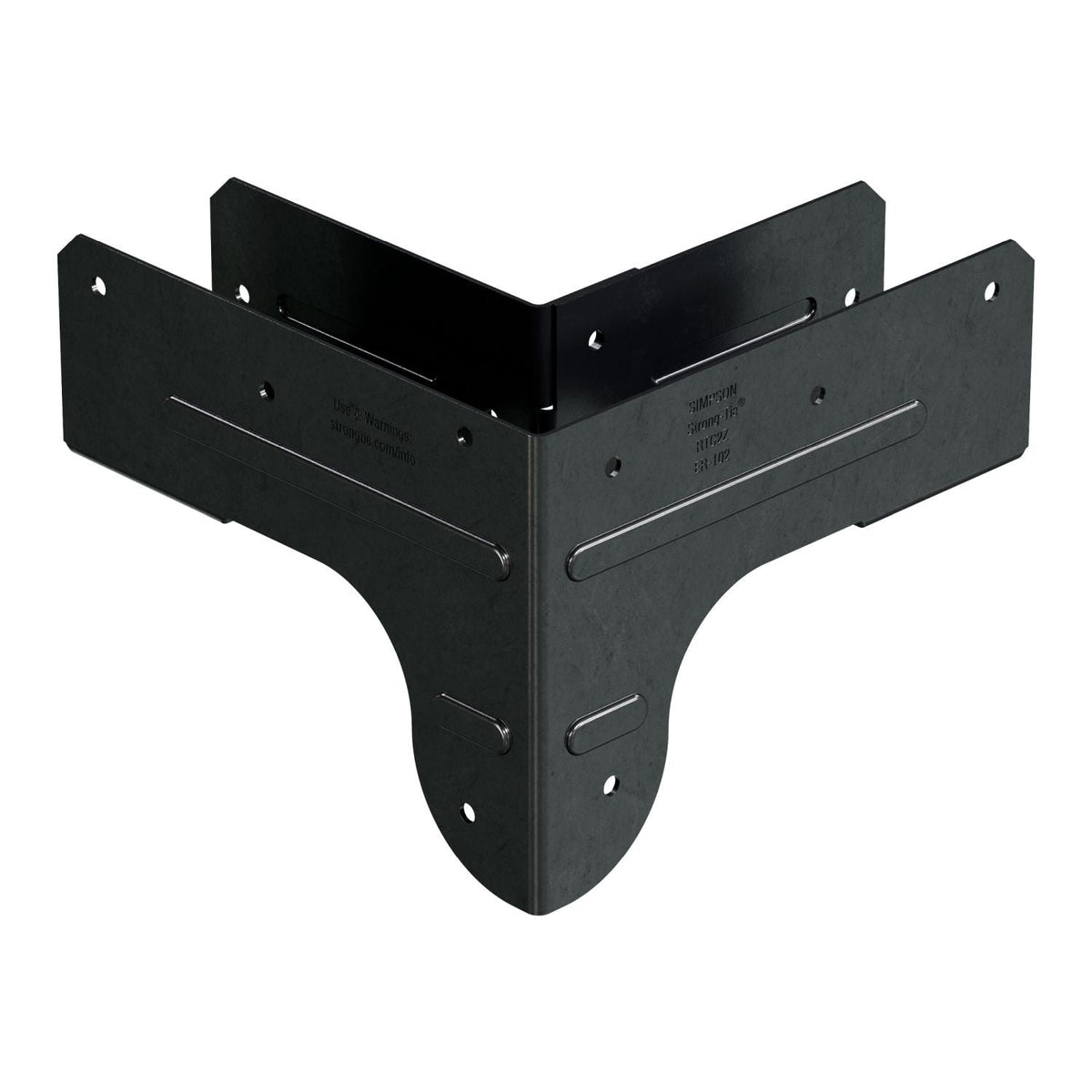 Simpson Strong-Tie APRTC2 Outdoor Accents ZMAX, Black Rigid Tie Corner Connector for 2x Joist, 2x4 Post