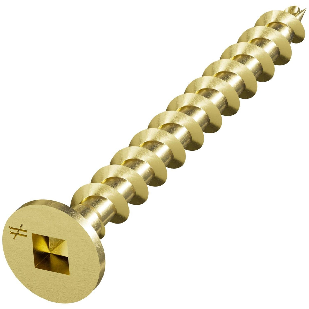 Simpson Strong-Tie WSCLT134S WSCLT Wood Screw (Collated), #8 x 1-3/4-in. #2 Square, Flat Head, Yellow Zinc, 2000-Pack