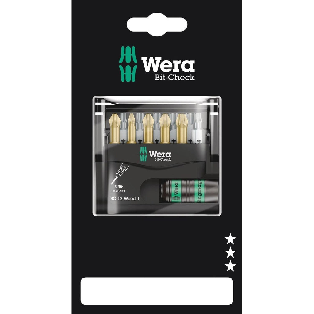 Wera Bit-Check 12 Wood 1 SB, 12-Pieces