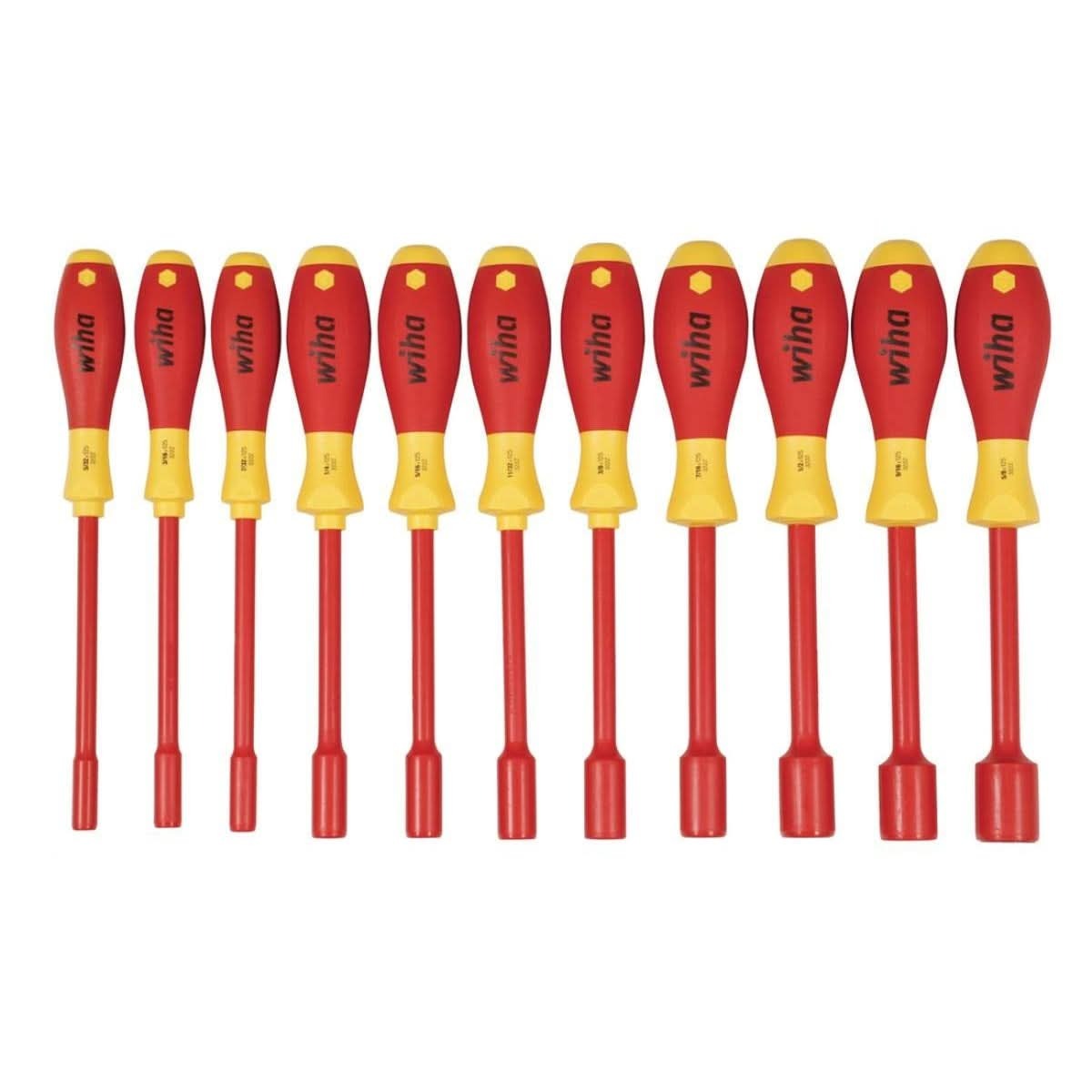 Wiha 32296 Insulated Nut Driver 11 Piece Inch Set
