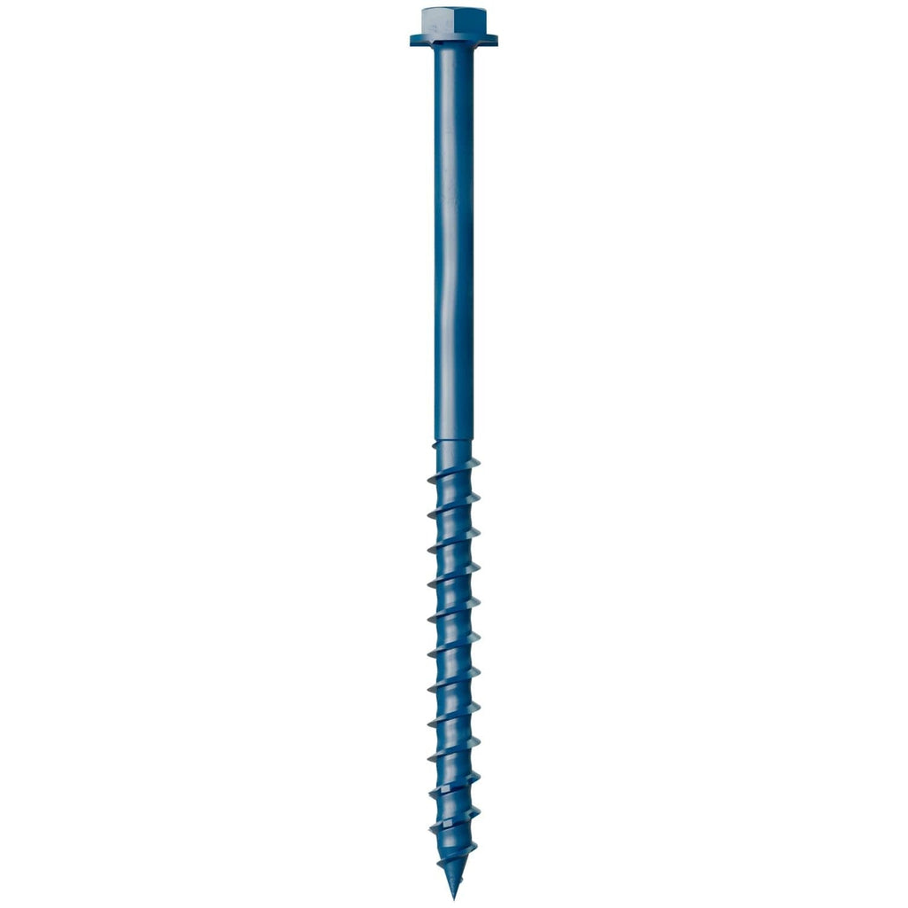 Simpson Strong-Tie TNT18314H Titen Turbo, 3/16-in. x 3-1/4-in. Hex-Head Concrete and Masonry Screw, Blue, 100-Pack