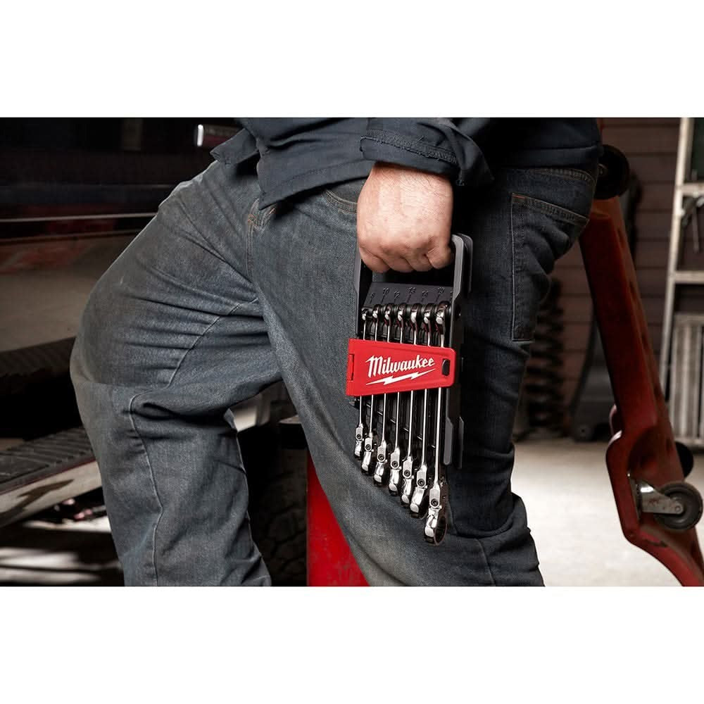 Milwaukee 48-22-9429 SAE Flex Head Combination Wrench, 7-Pieces