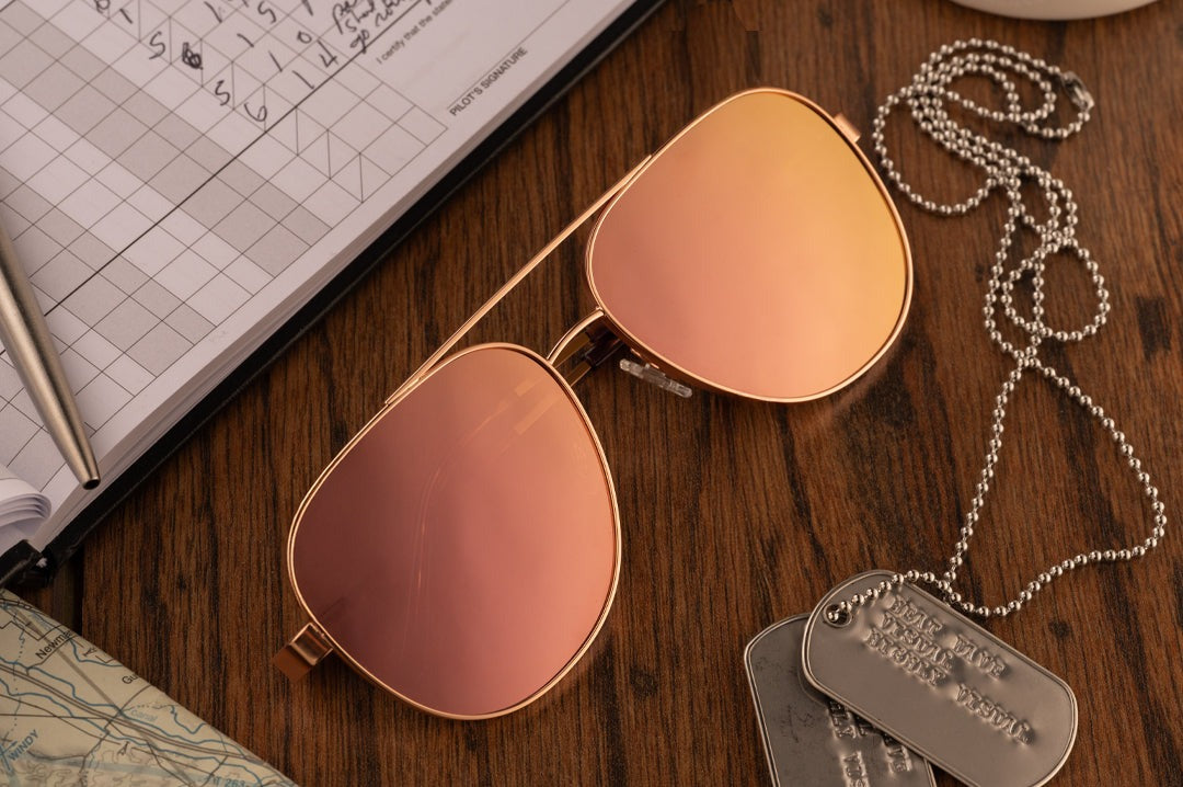 Heat Wave Incline Velvet Tortoise Frame Rose Gold Lens Sunglasses